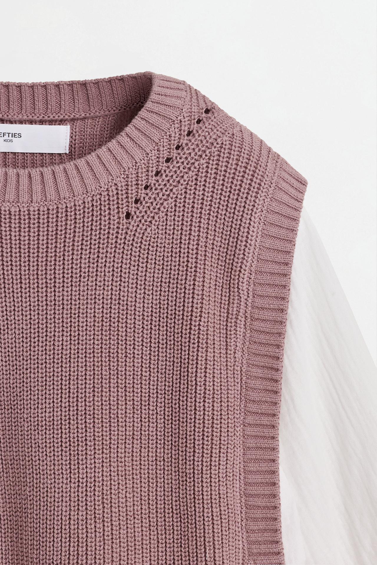 Knit Vest and Blouse Co-ord — CHALK PINK