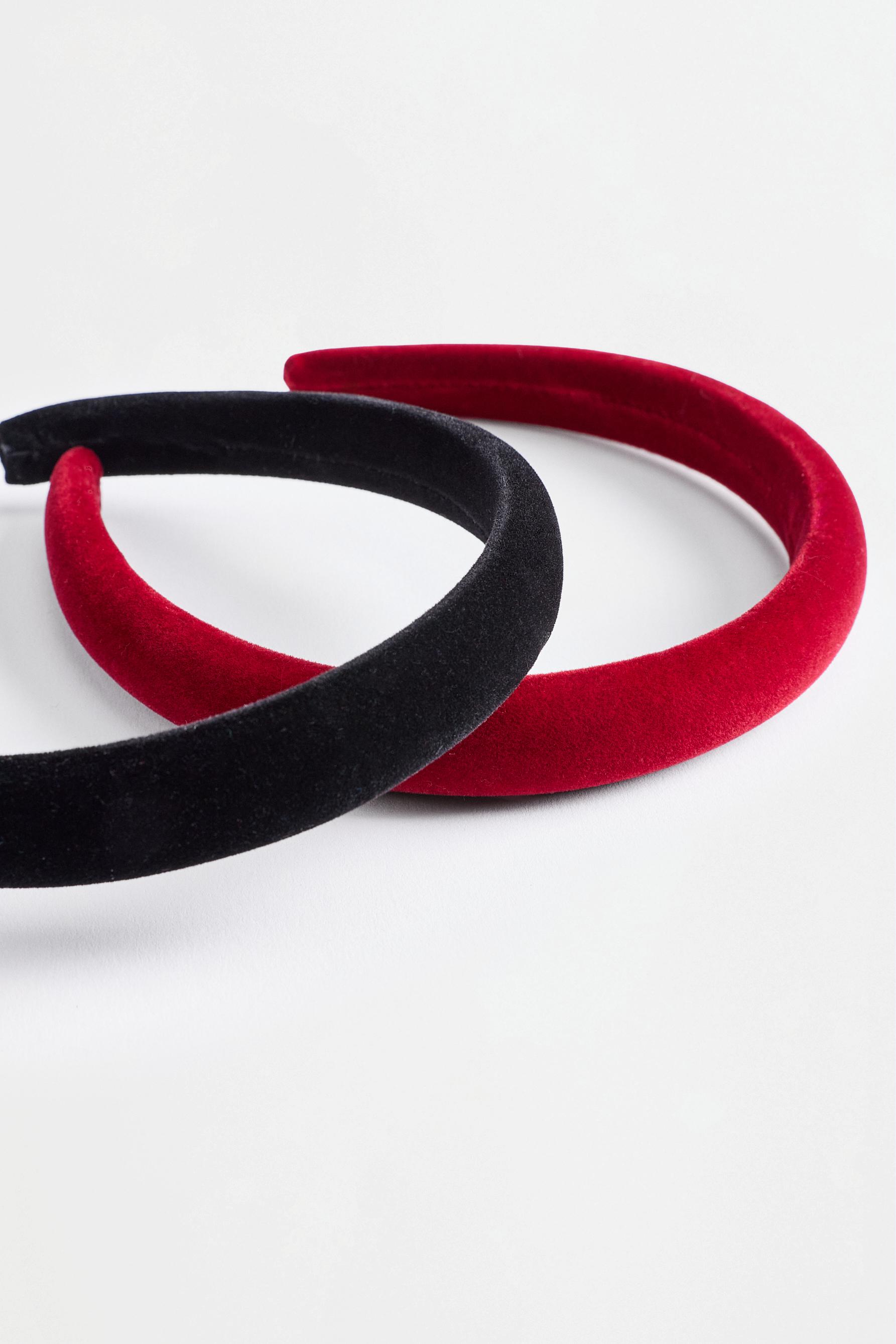Velvet headbands (pack of 2) — BROWN