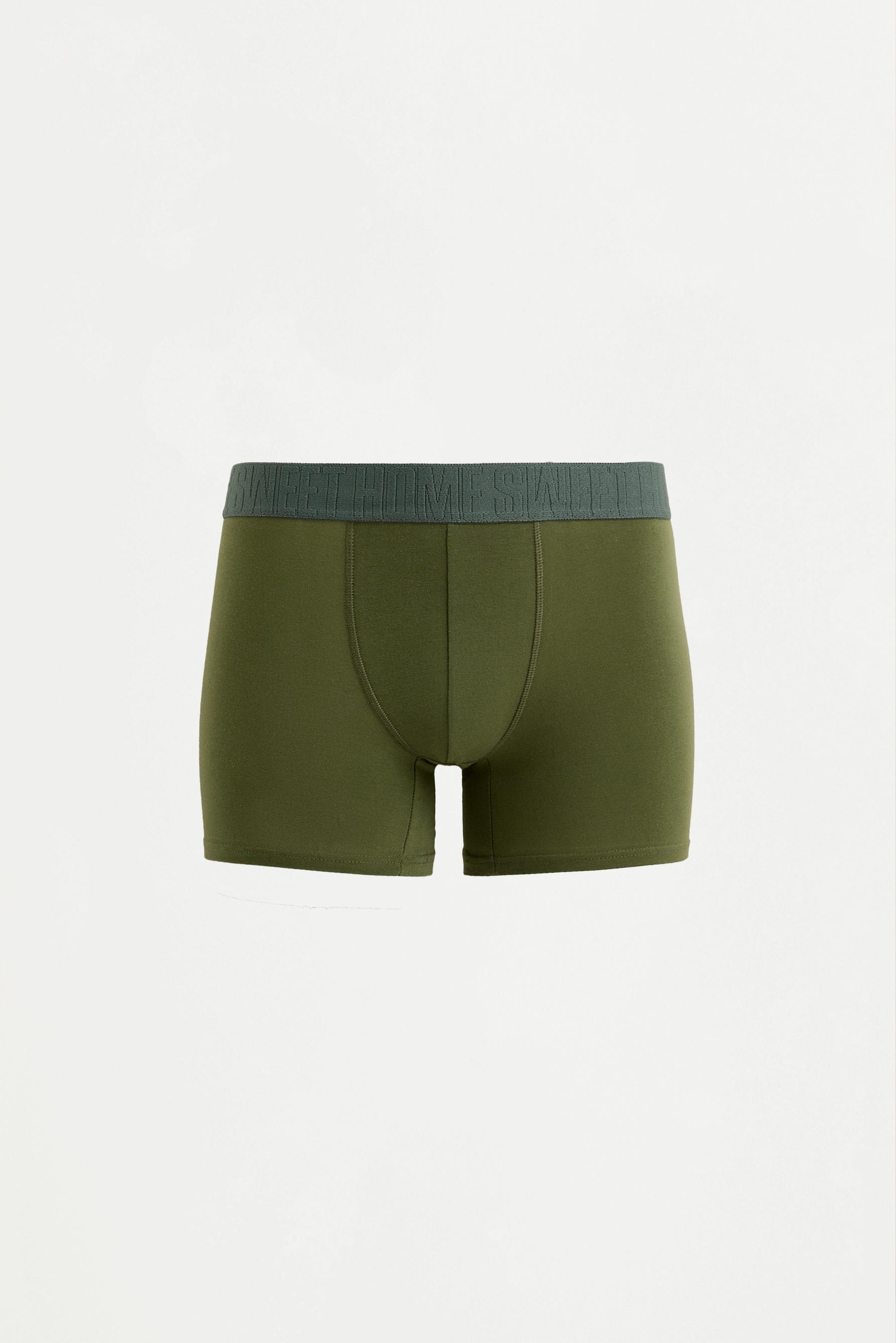 5-pack of long plain boxers — MAROON