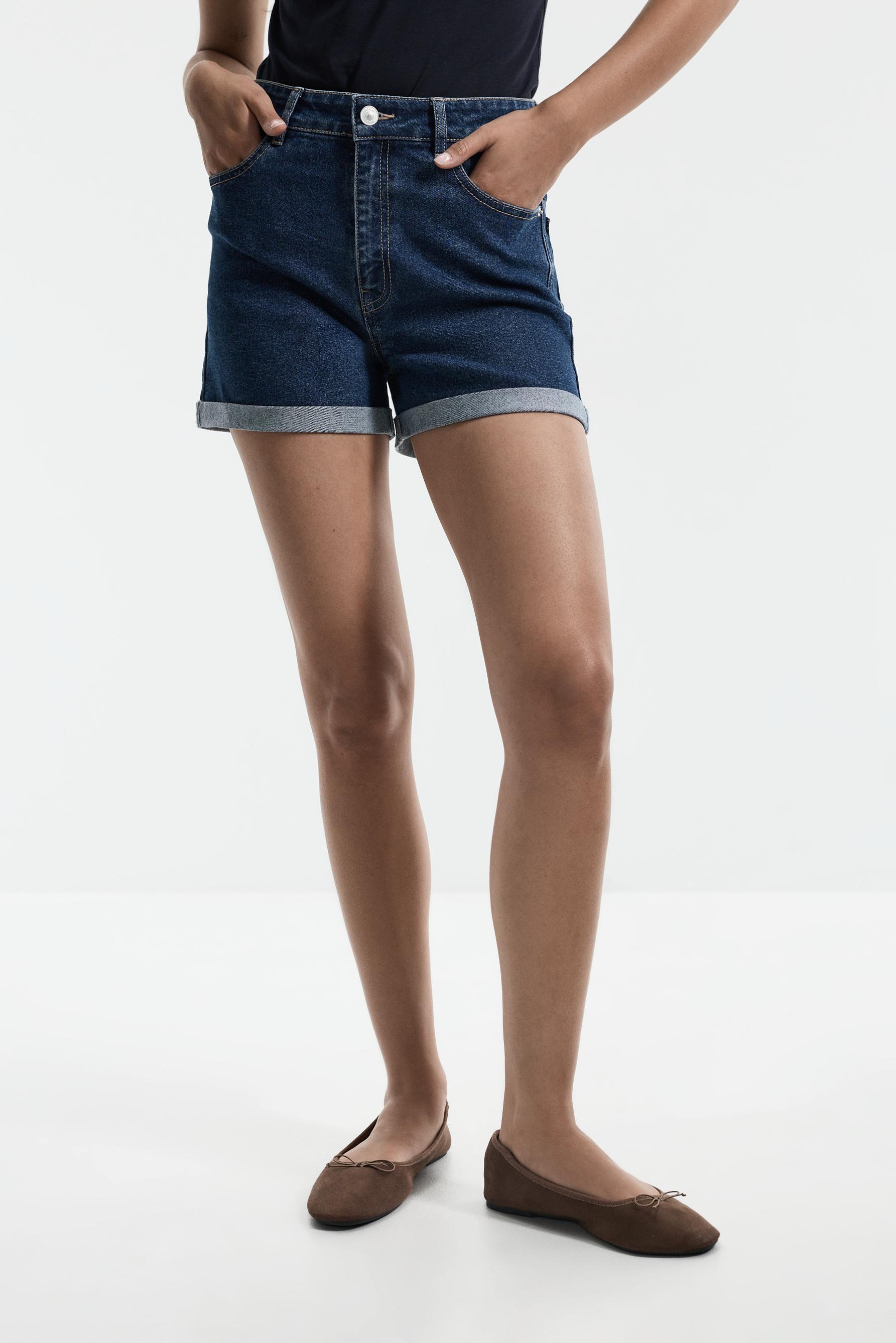 Denim stretch shorts — INK BLUE