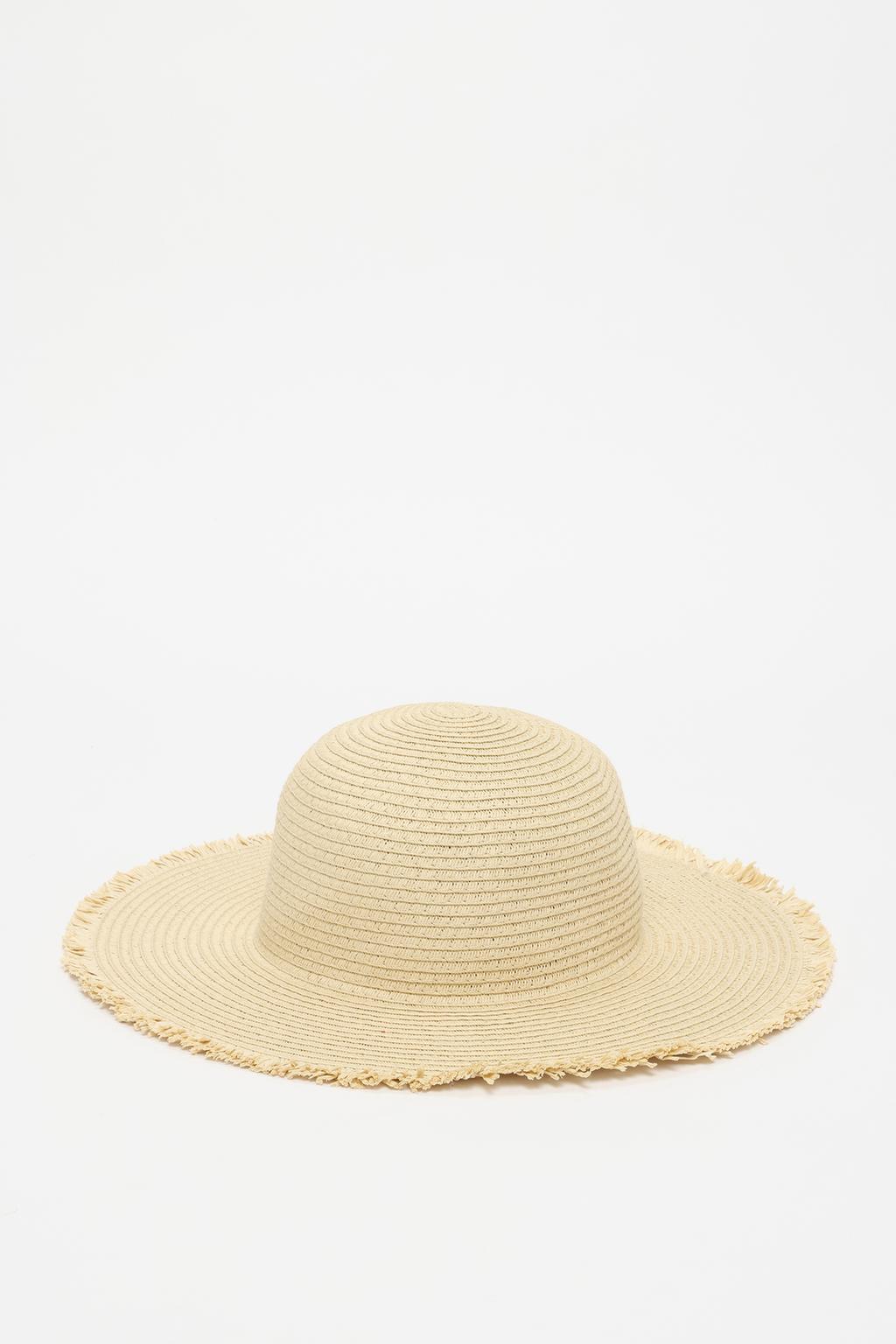 Raffia-effect hat