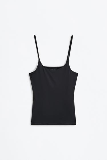 Polyamide Strappy Top — BLACK 6