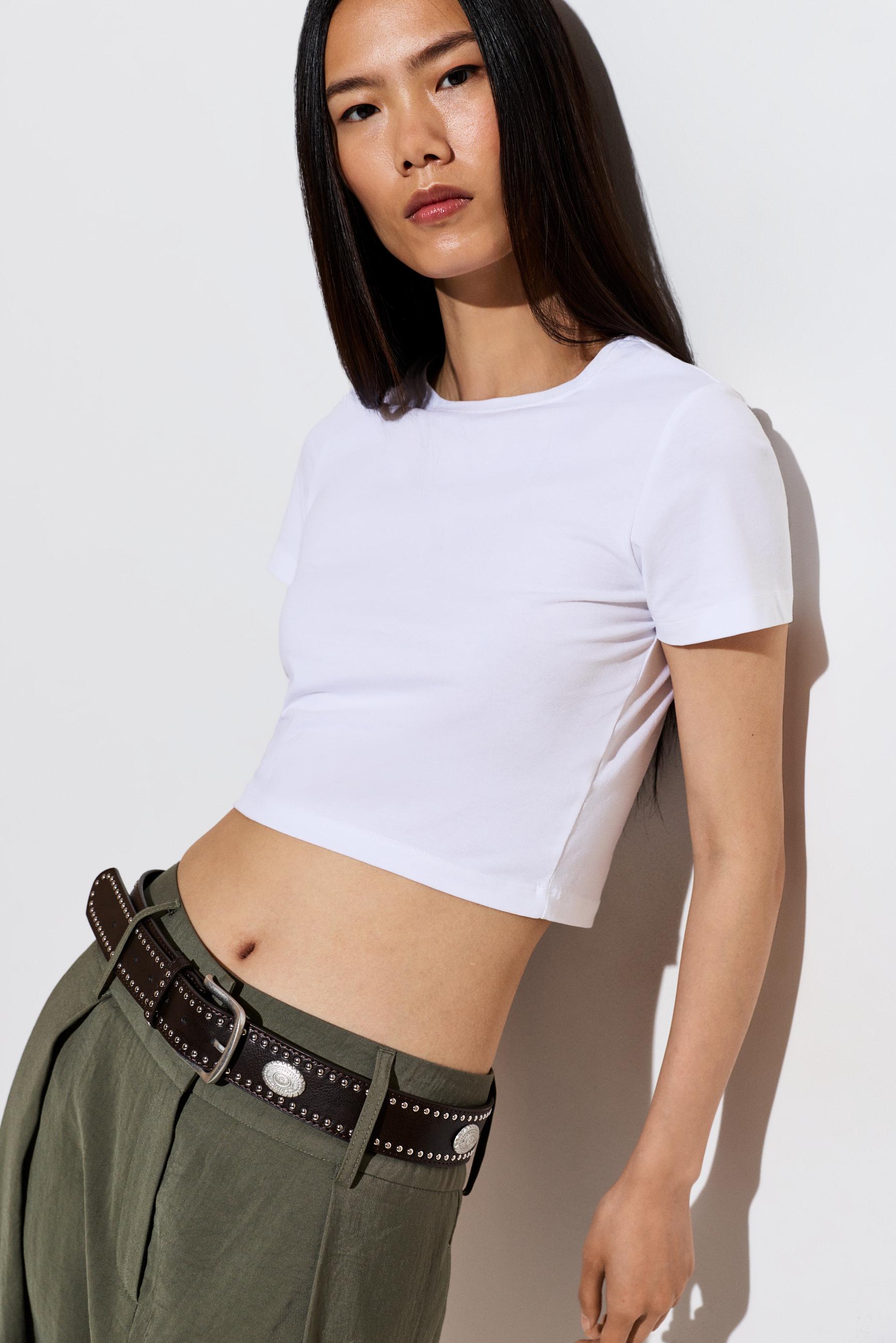 Wide stud and plaque belt — BROWN TONES