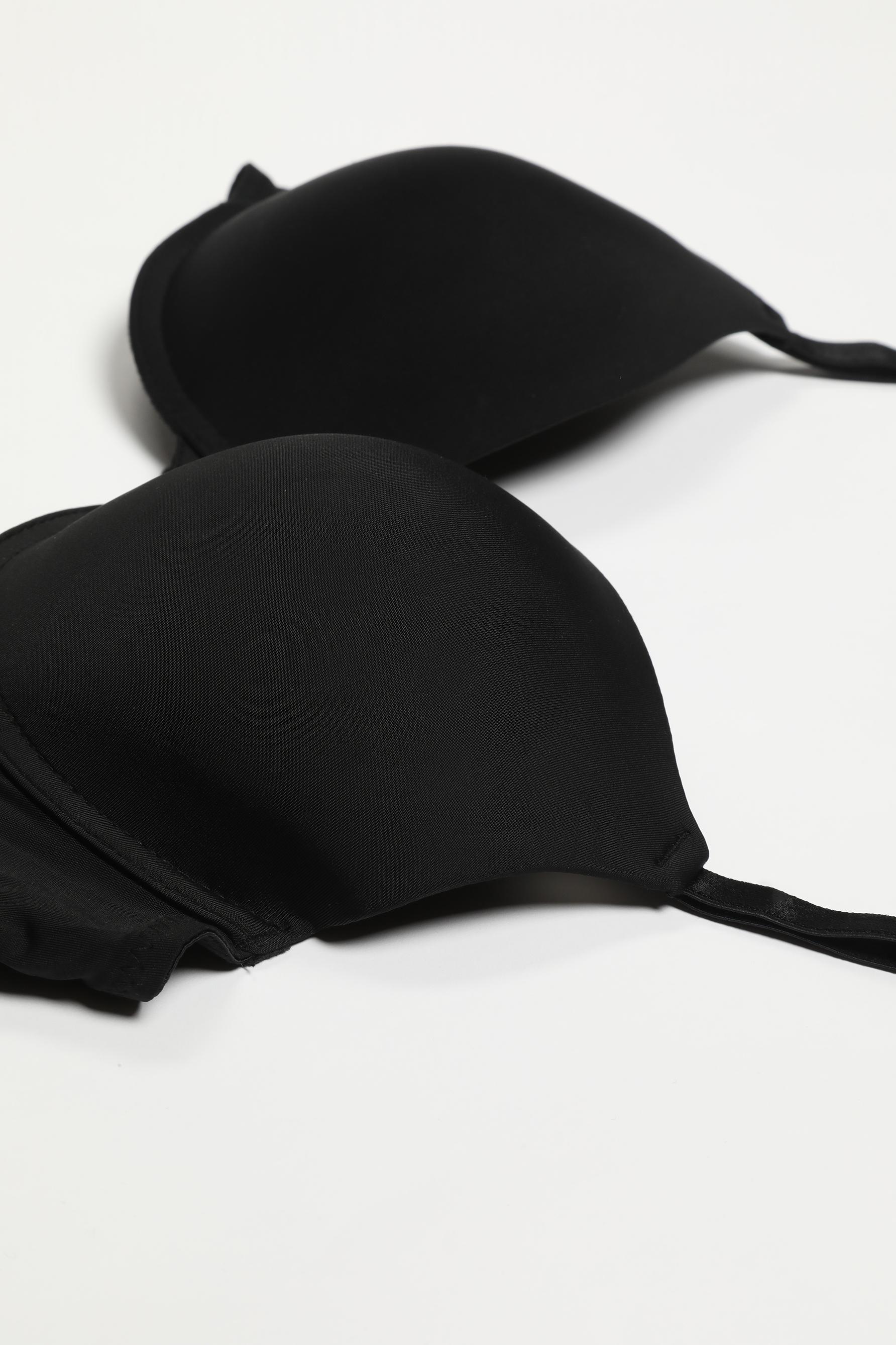 Basic microfibre multi-way bra — BLACK