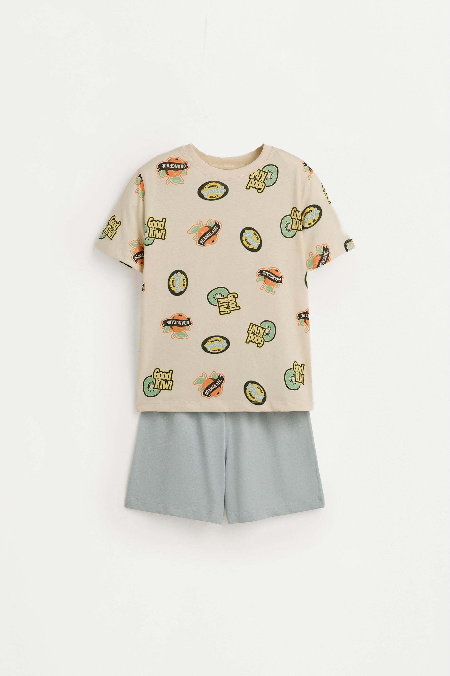 Short printed pyjamas — GREY