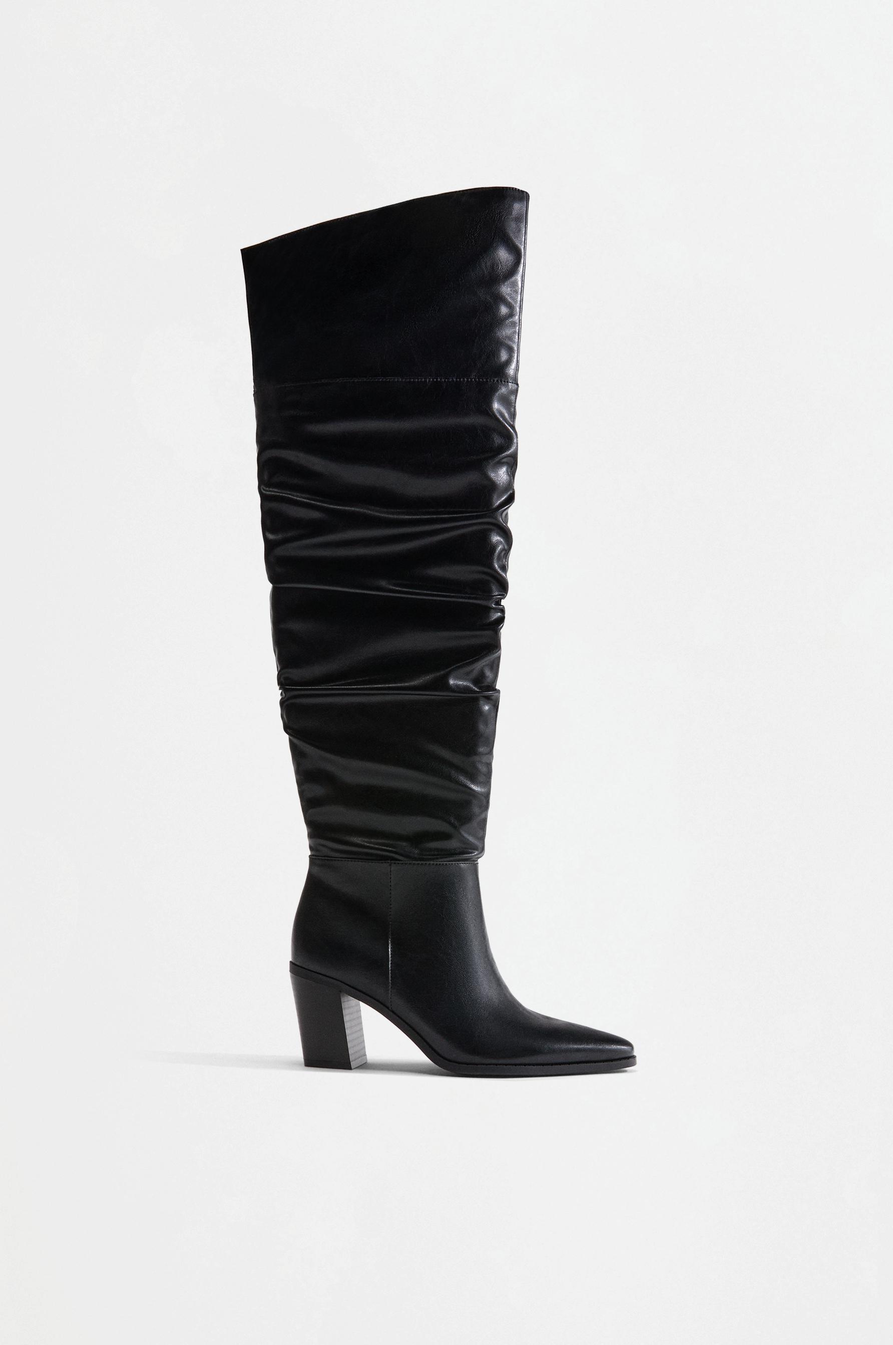 Bota tacón slouchy caña XL