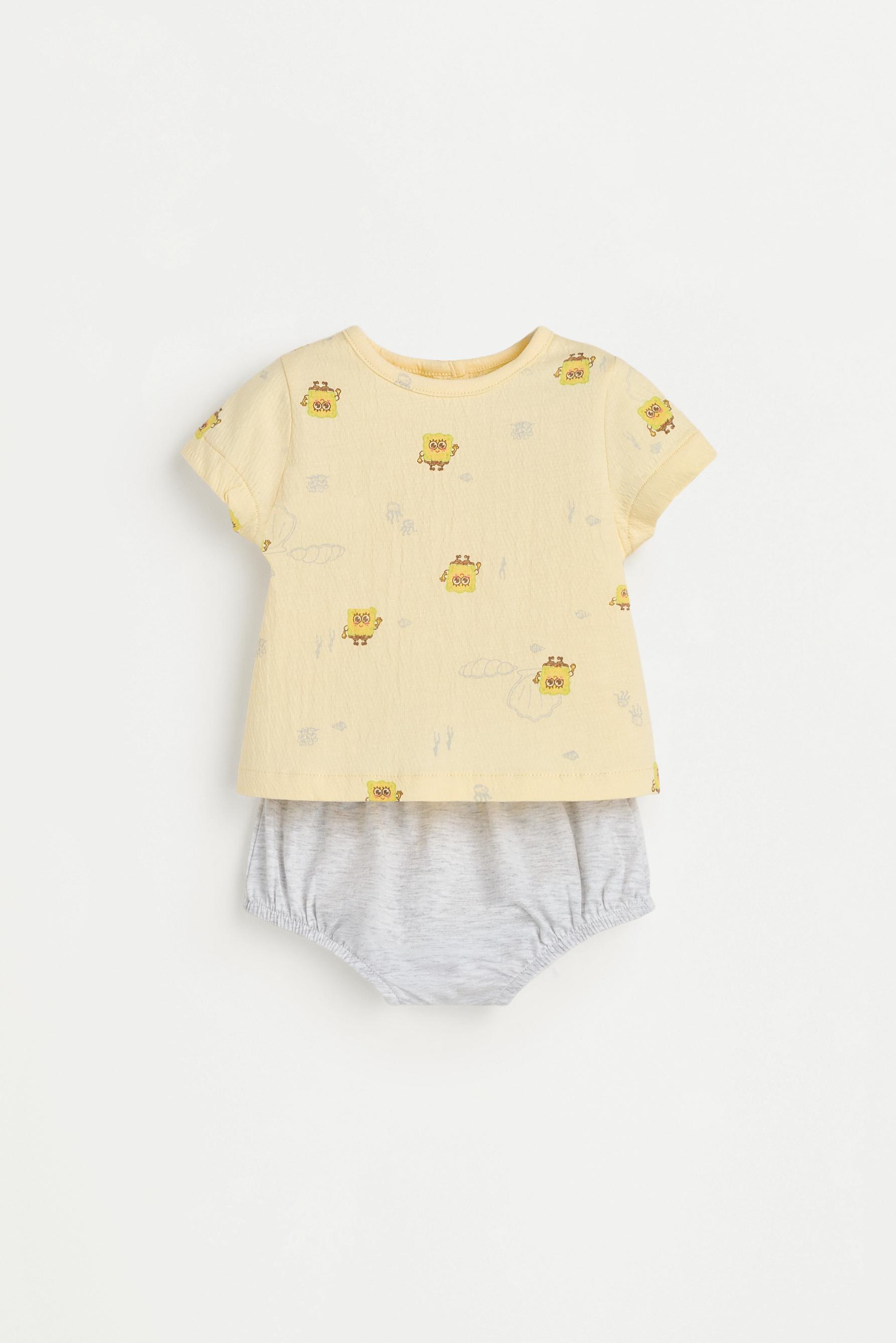 SpongeBob Nickelodeon™ T-shirt and bloomer set — VANILLA