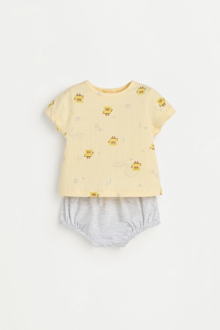 SpongeBob Nickelodeon™ T-shirt and bloomer set — VANILLA