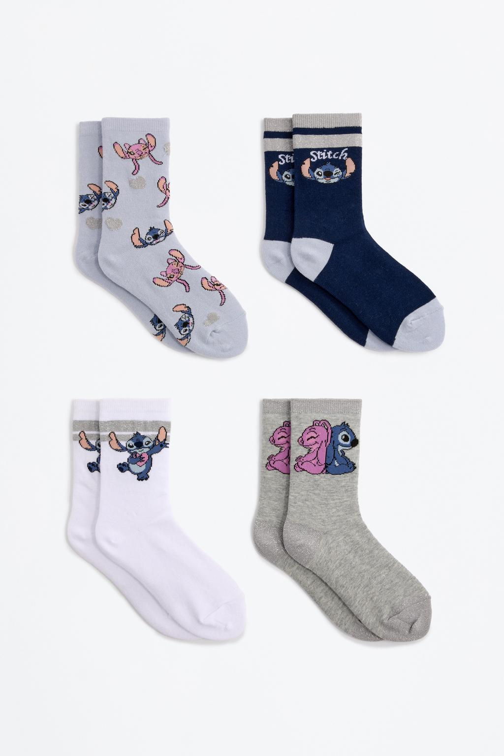 Pack 4 mitjons Stitch i Àngel ©Disney llargs