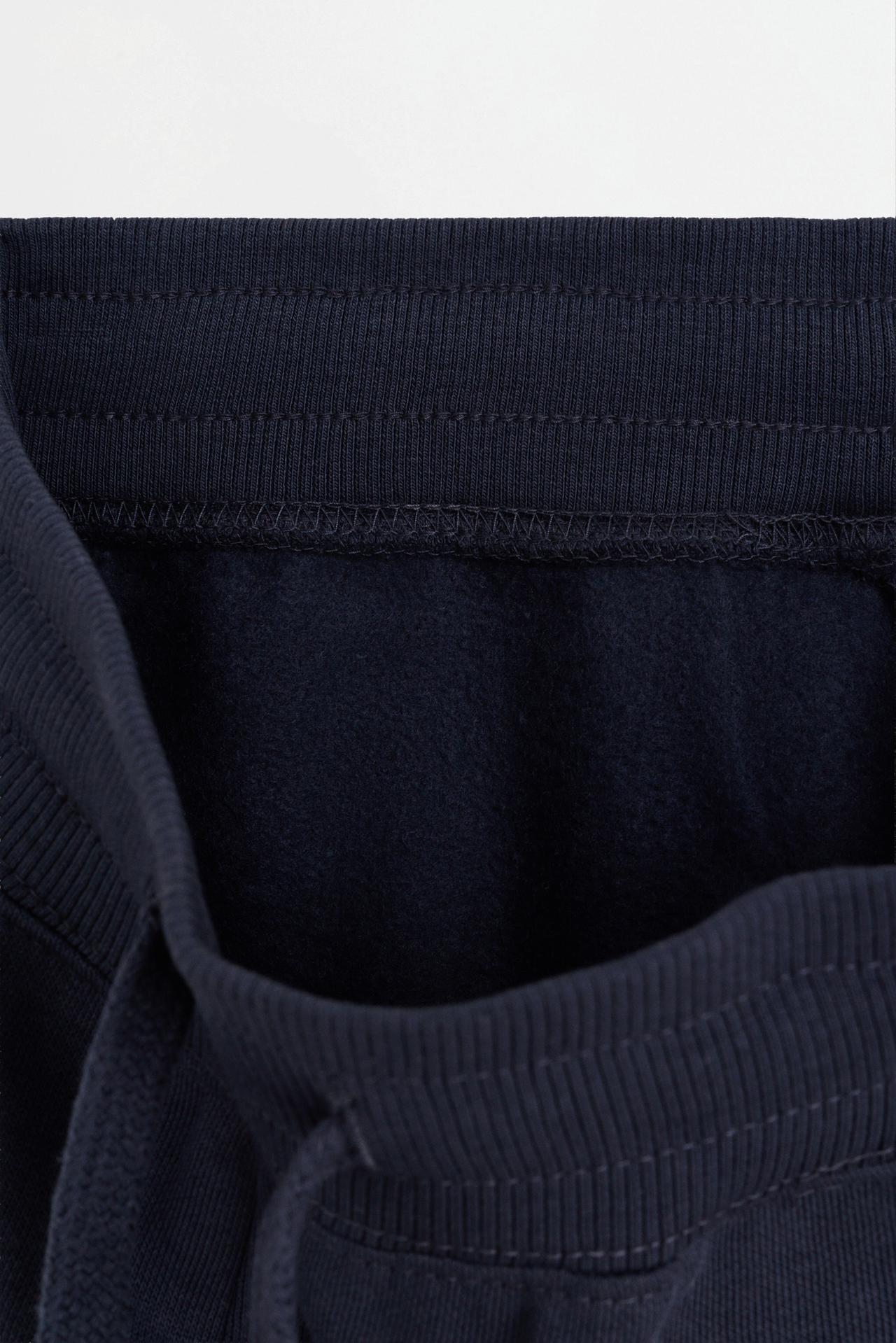 Plush trousers with knee stitching — NAVY