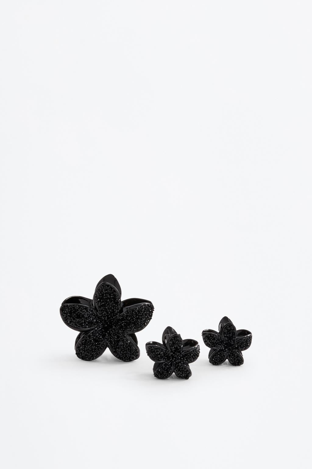Pack of 3 flower hair clips