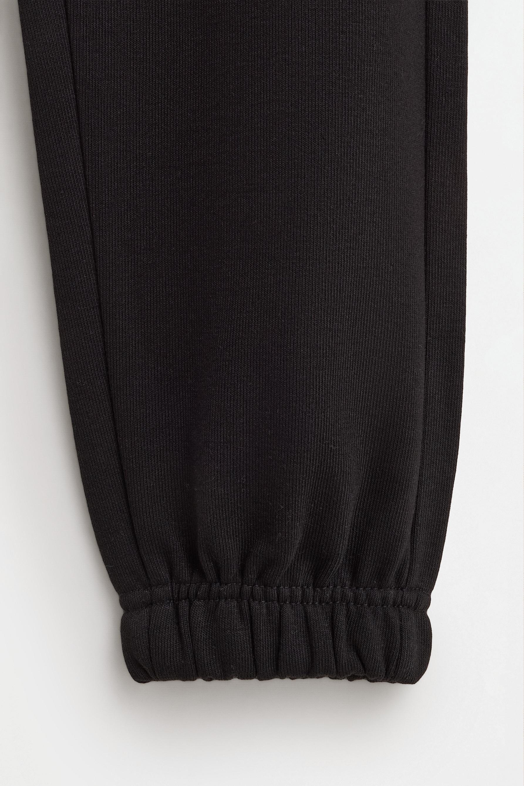 Plush joggers — BLACK