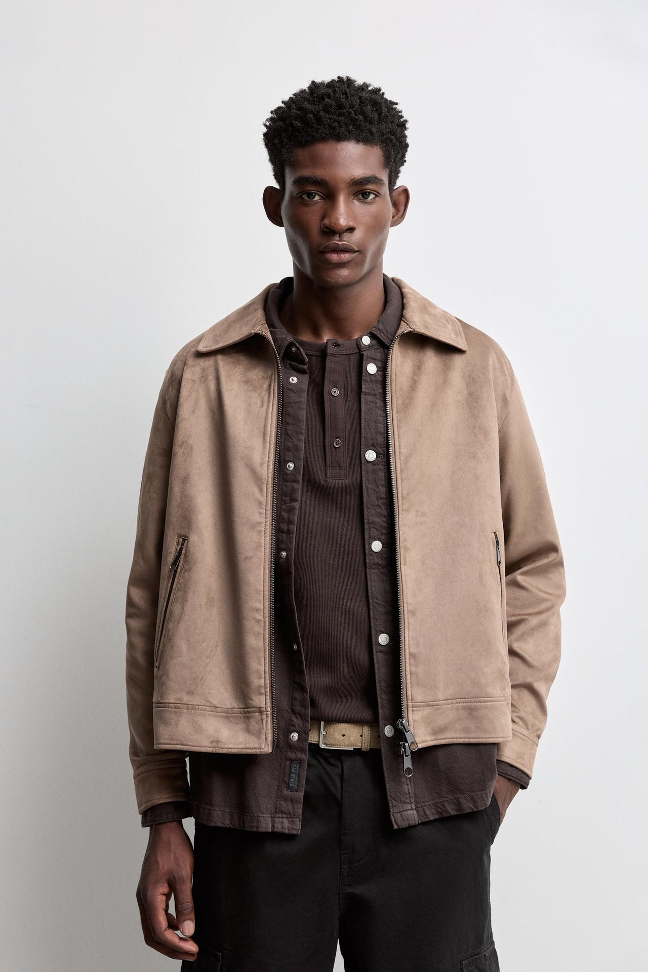 Faux suede jacket — OCHRE