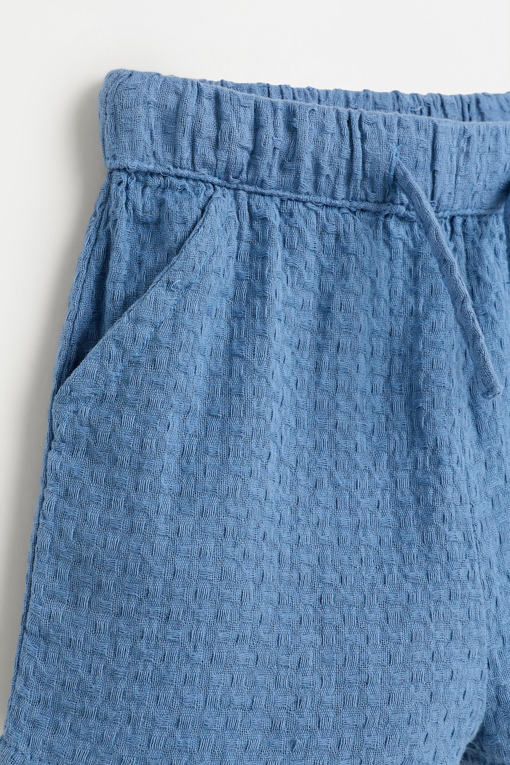Dobby shirt and Bermuda shorts set — BLUE