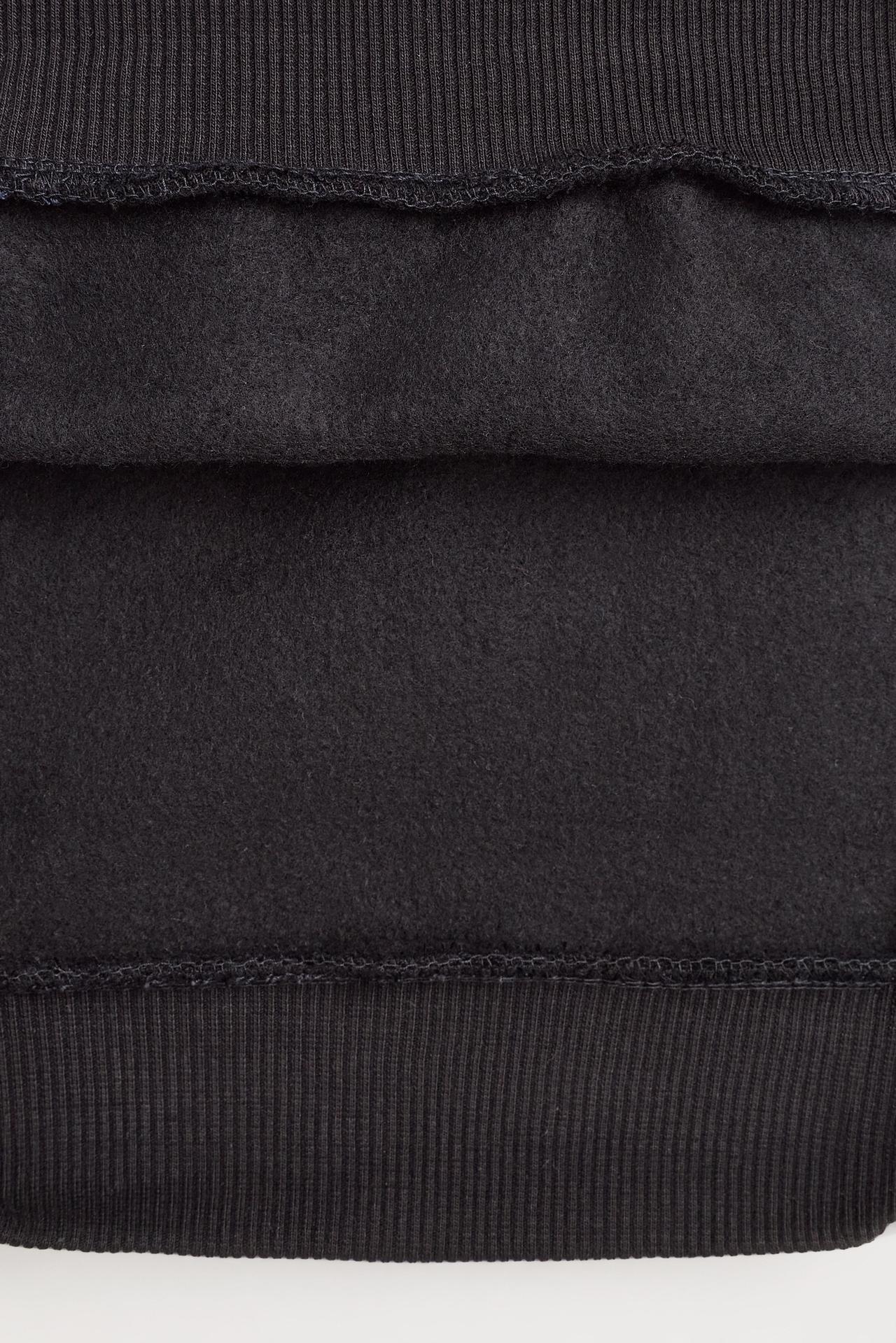 Plain plush sweatshirt — BLACK