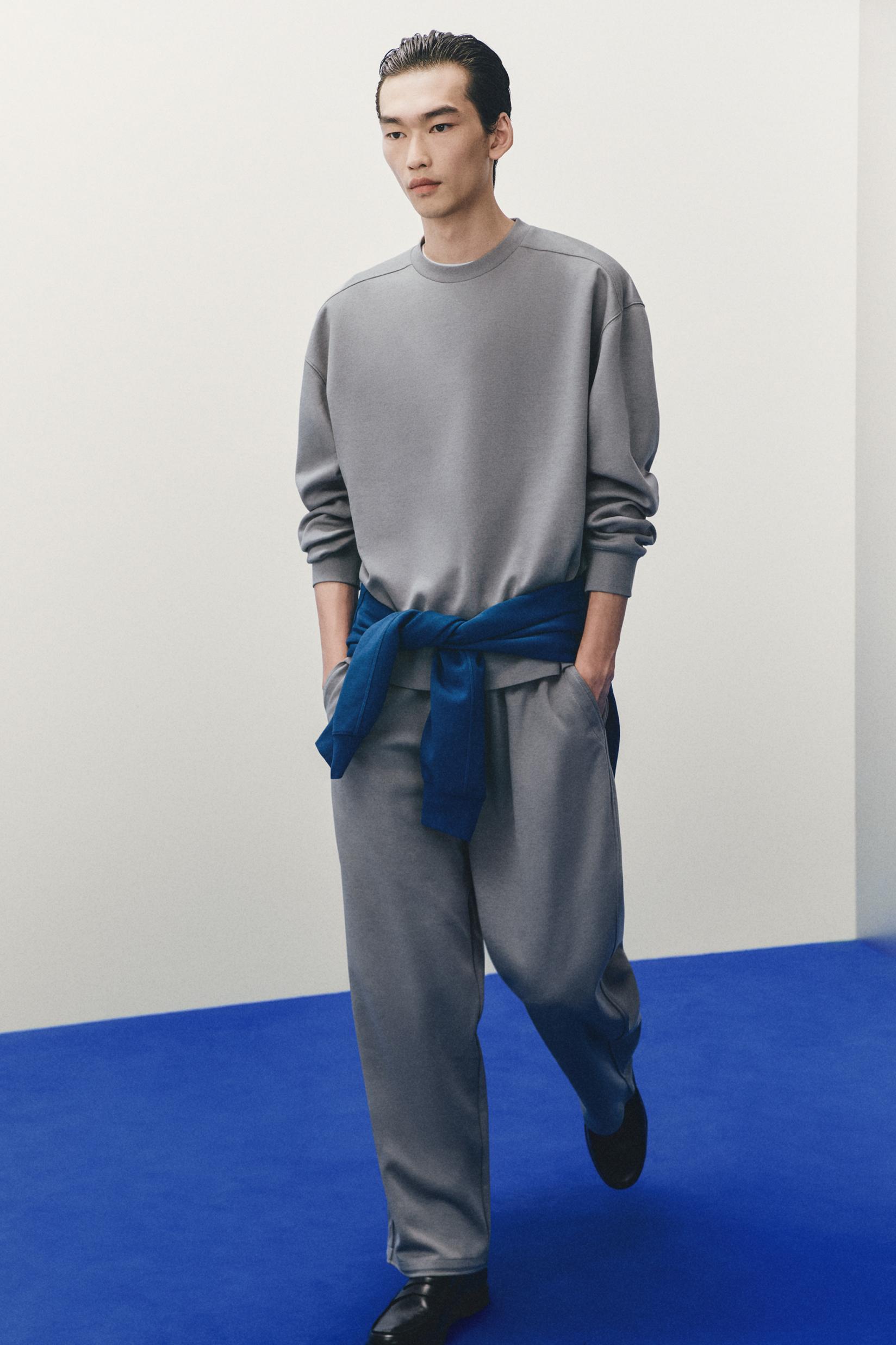 Interlock baggy joggers — MEDIUM GREY