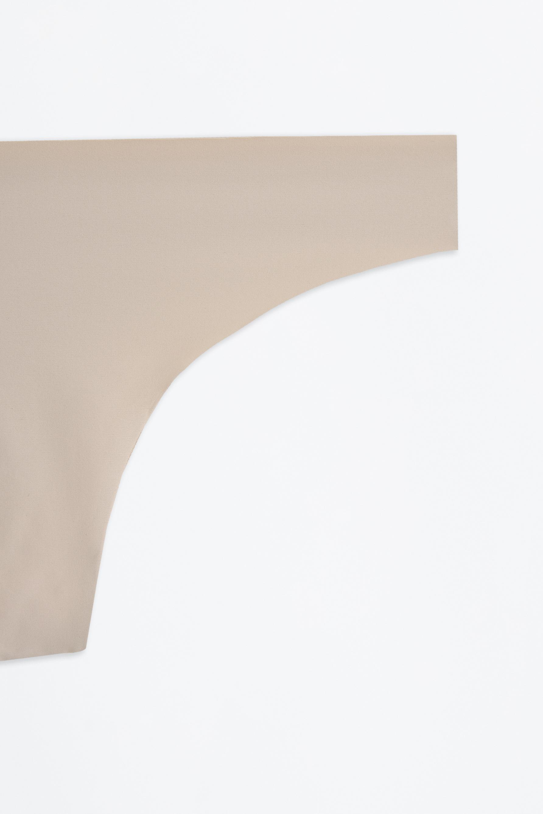 3-Pack of microfibre thongs — BROWN