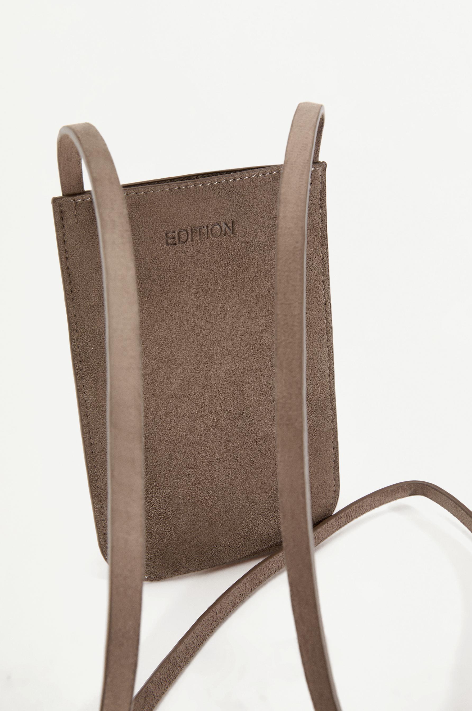 Split Suede Effect Crossbody Bag EDITION — KHAKI