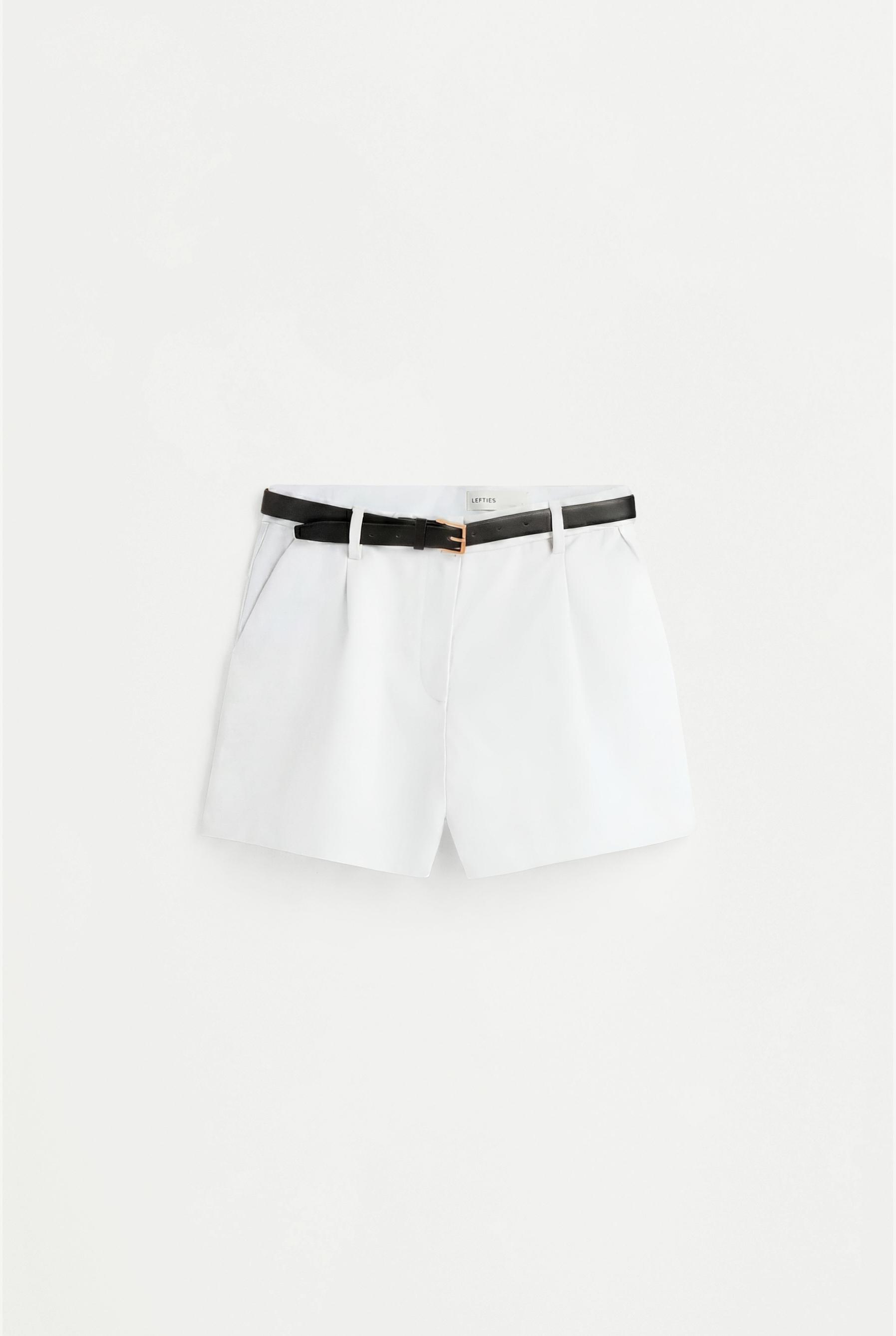 Darted shorts — WHITE