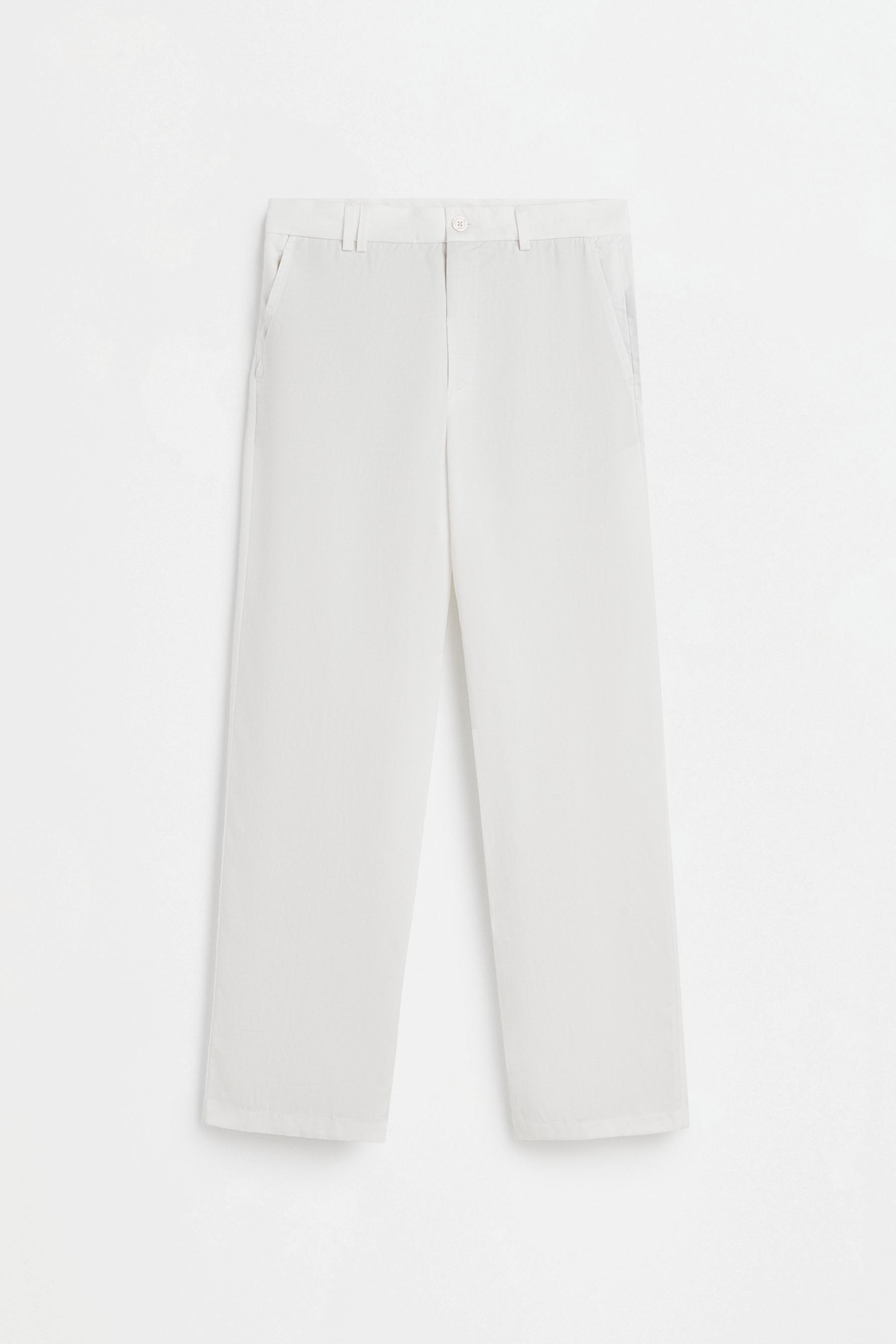 Regular fit chino trousers — WHITE