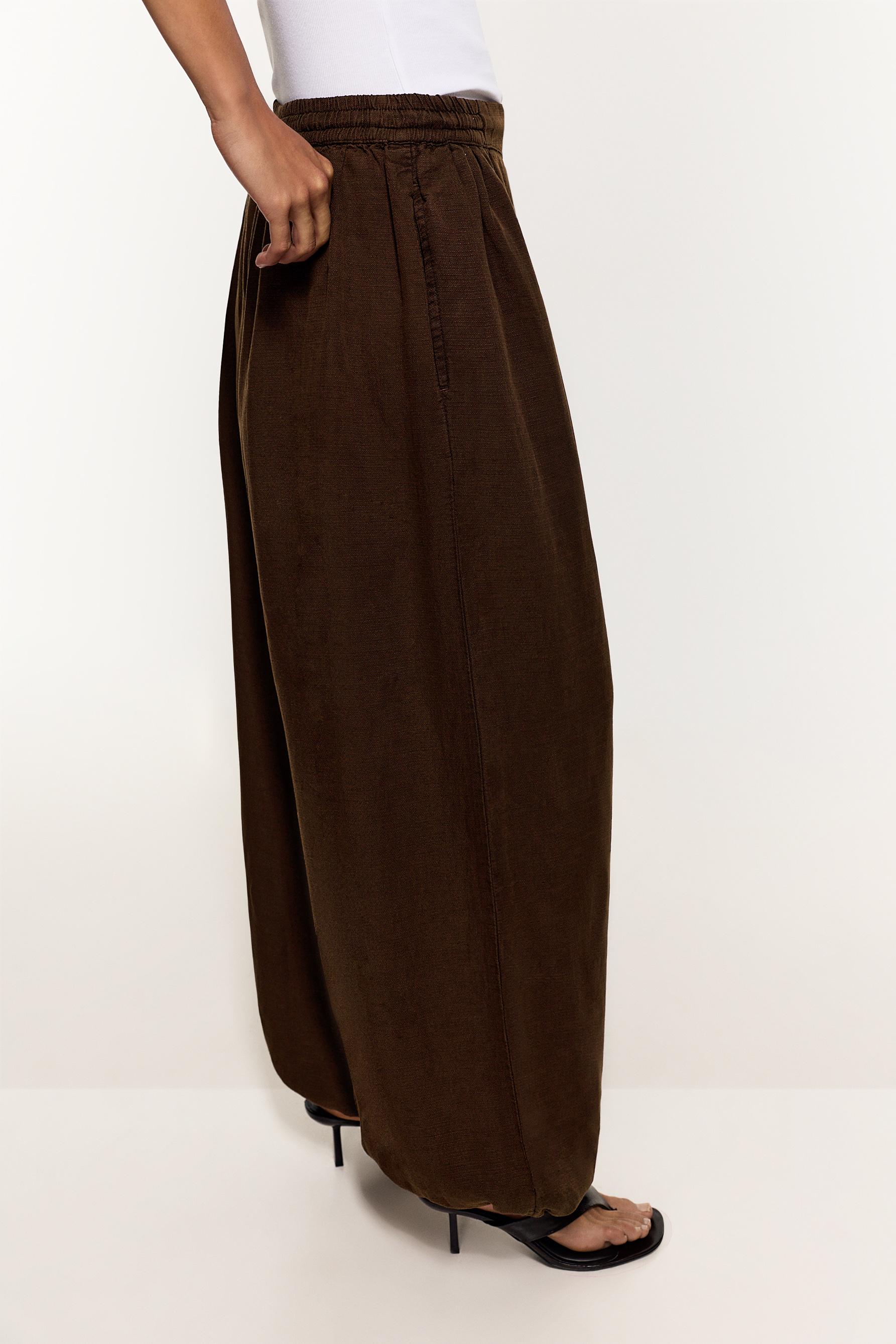 Lightweight sarouel jeans — BROWN MARL