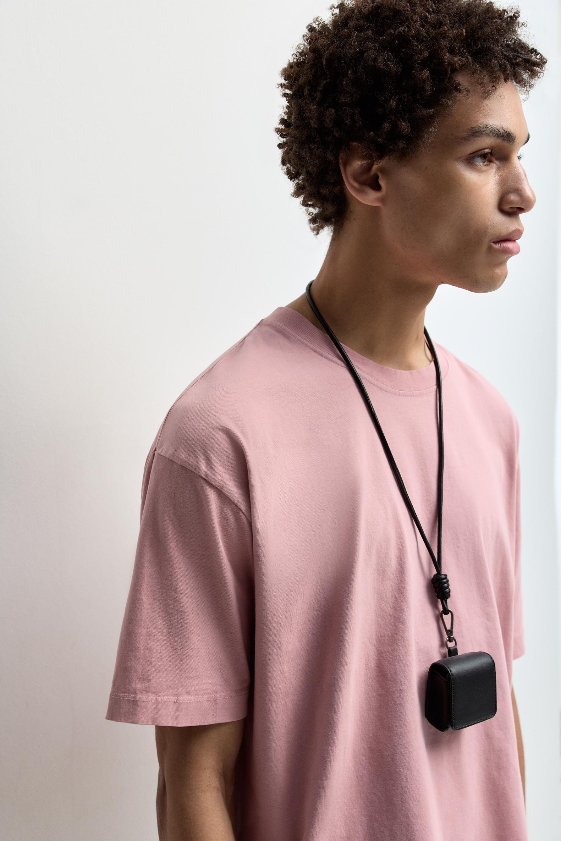 Faded-effect T-shirt — PINK
