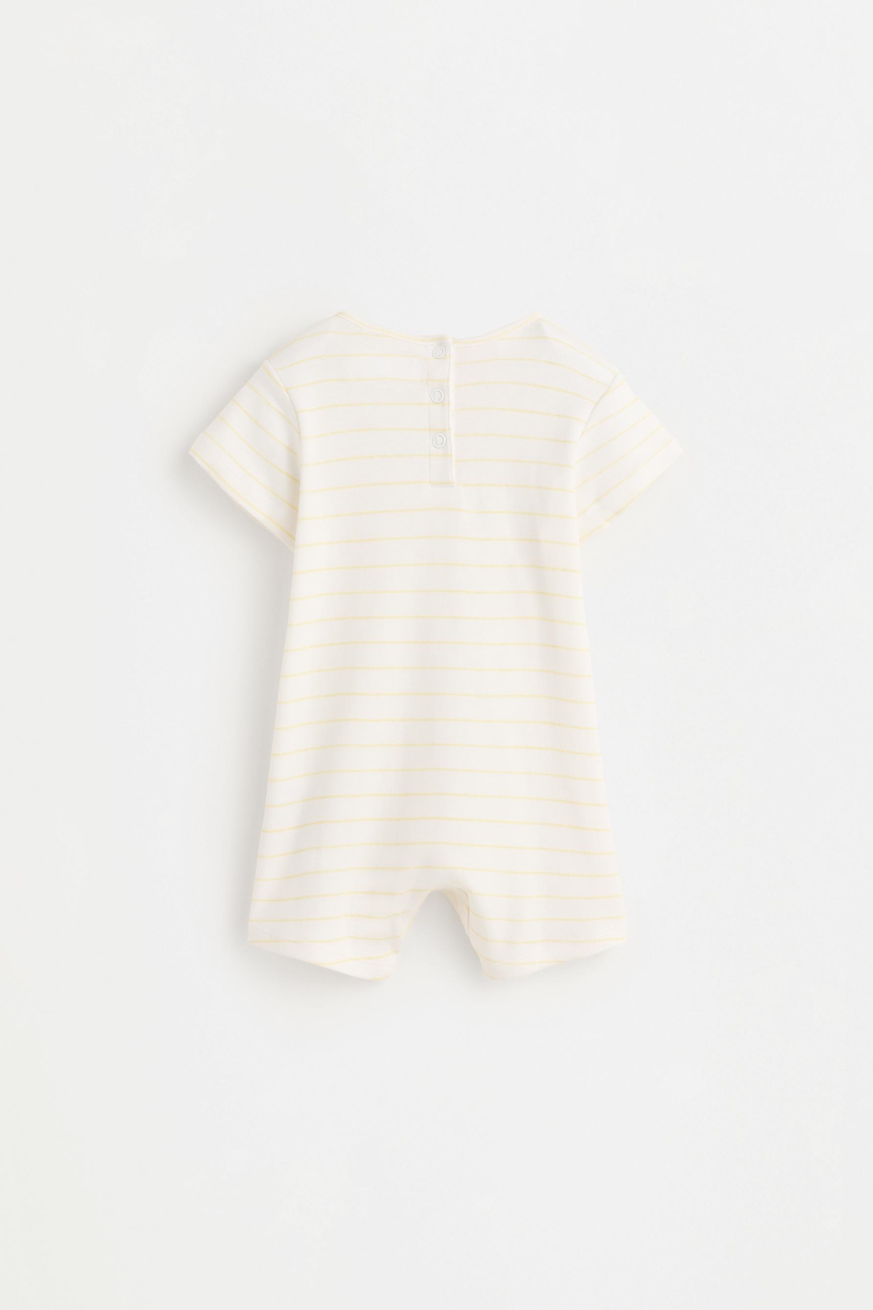 Printed interlock sleepsuit — OFF WHITE