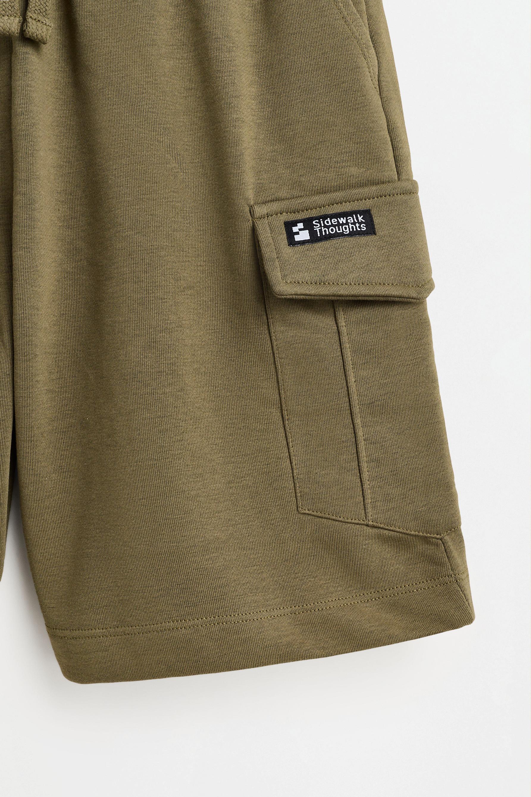 Plush cargo Bermuda shorts — KHAKI