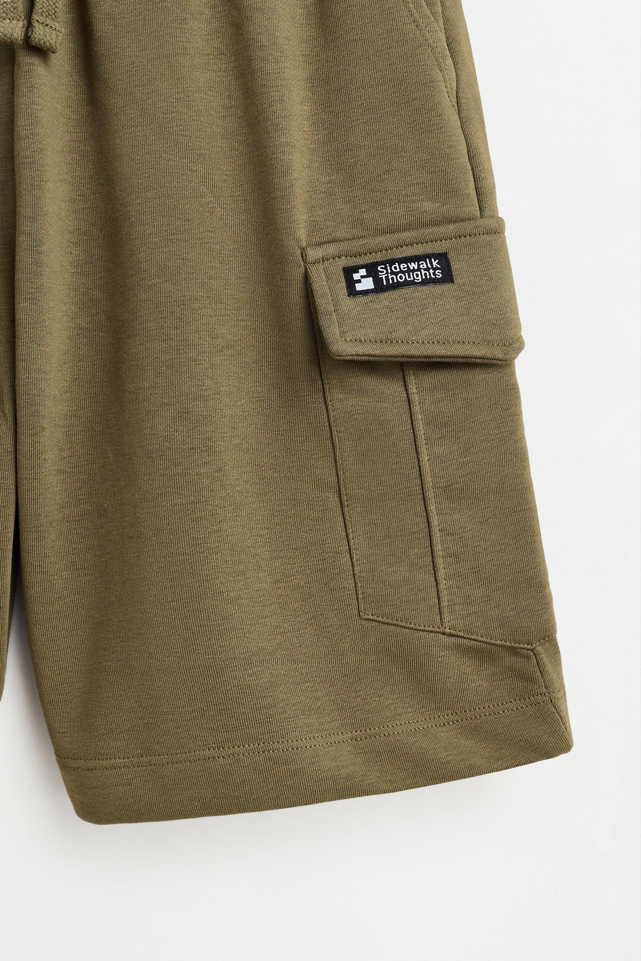 Plush cargo Bermuda shorts — KHAKI