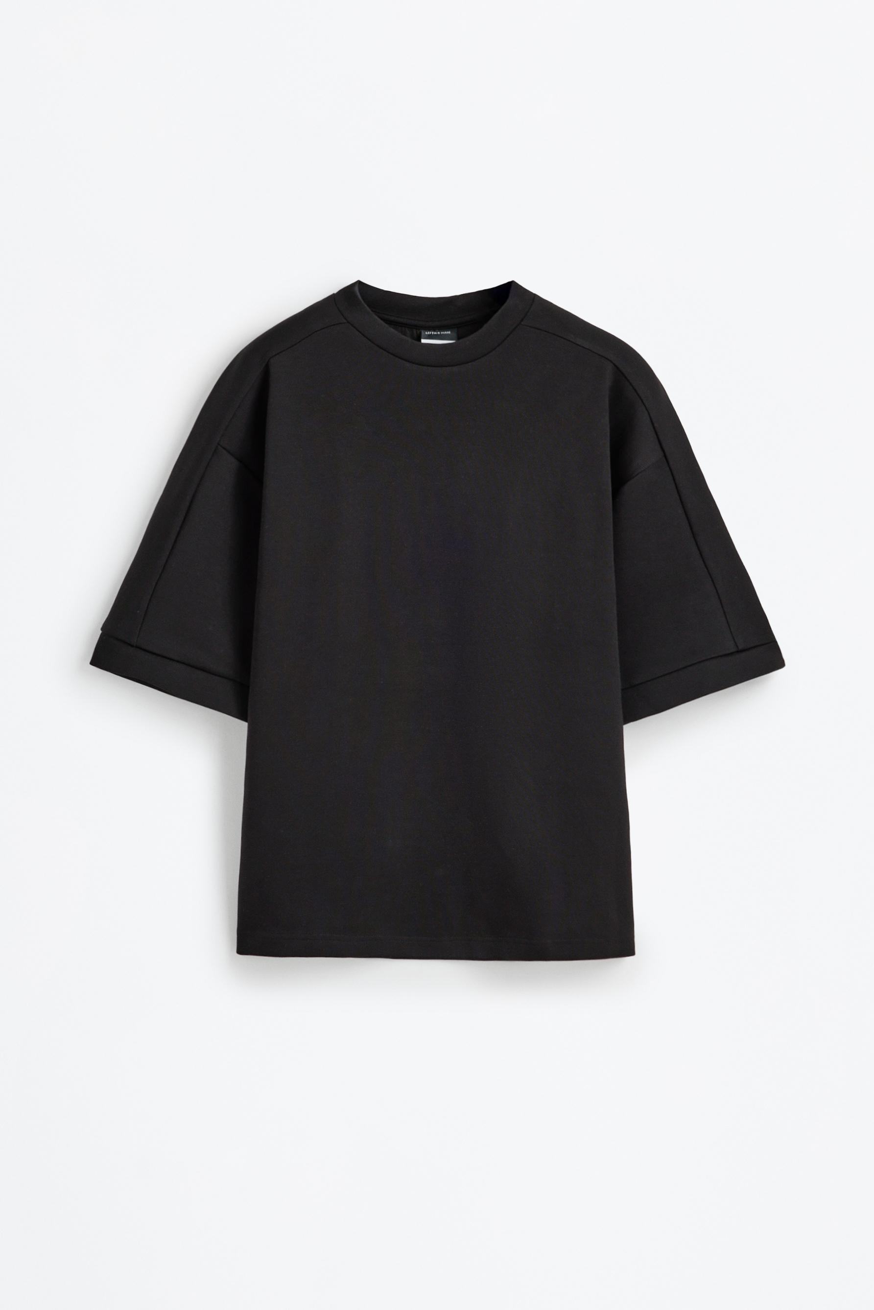 Heavy interlock T-shirt — BLACK