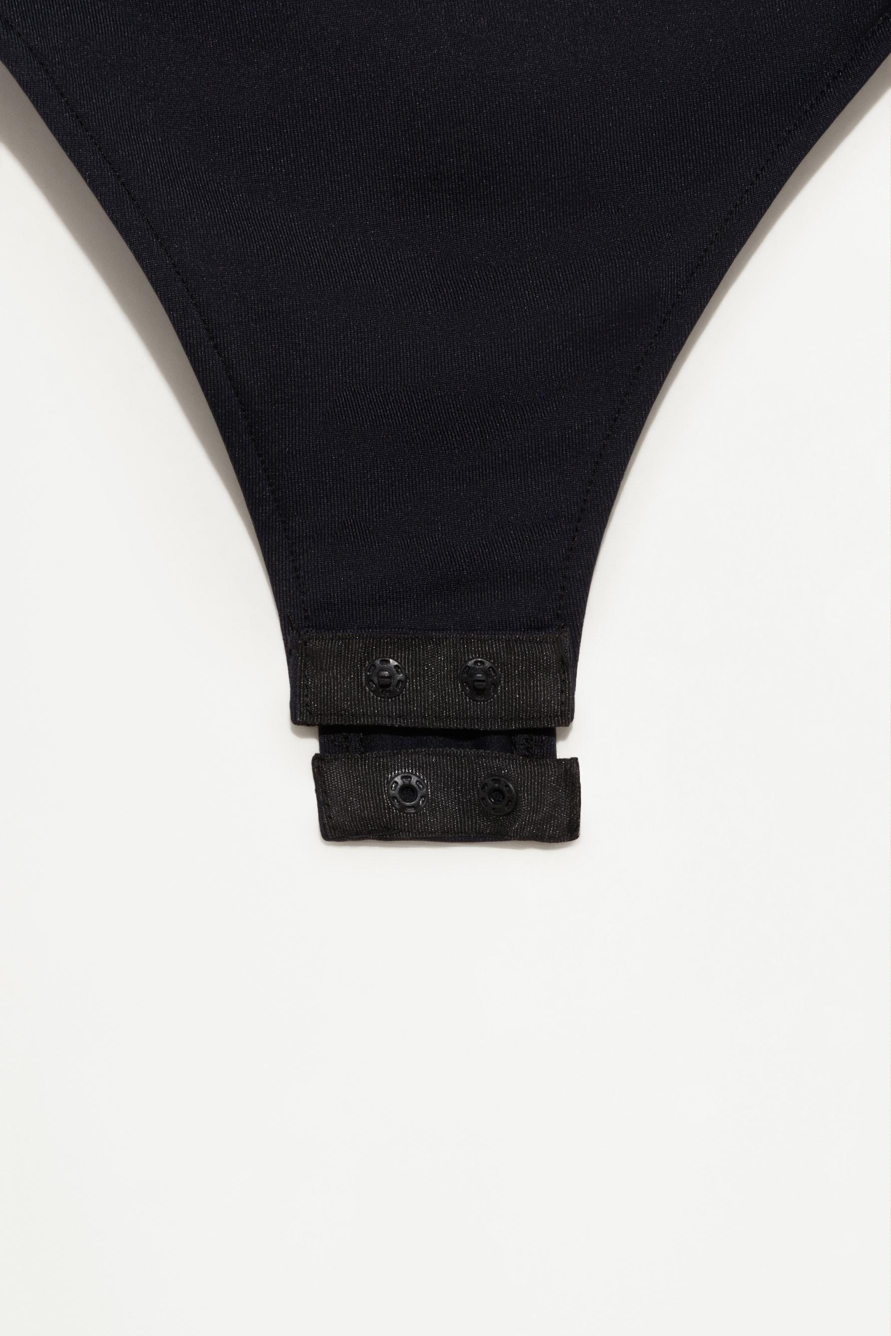 Polyamide sleeveless bodysuit — BLACK