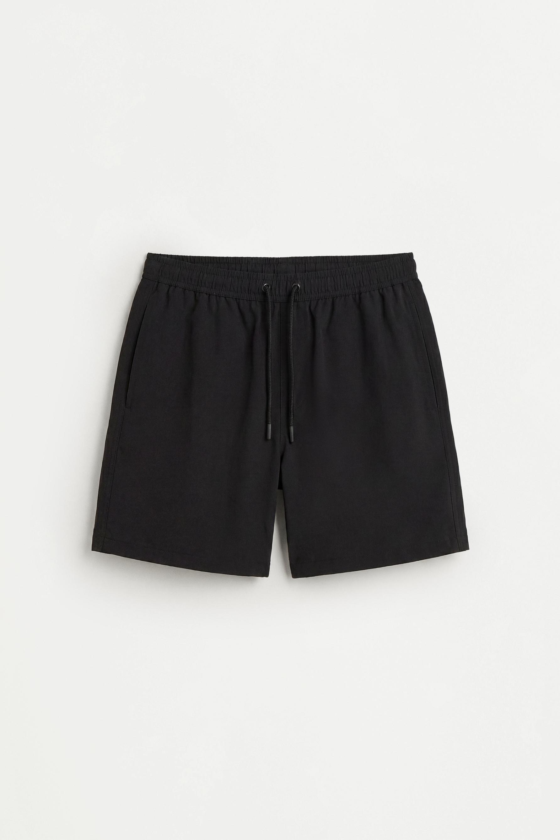 Basic long swim trunks — BLACK