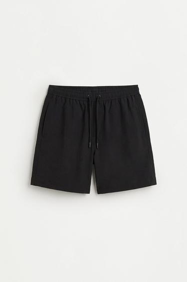 Basic long swim trunks — BLACK 6