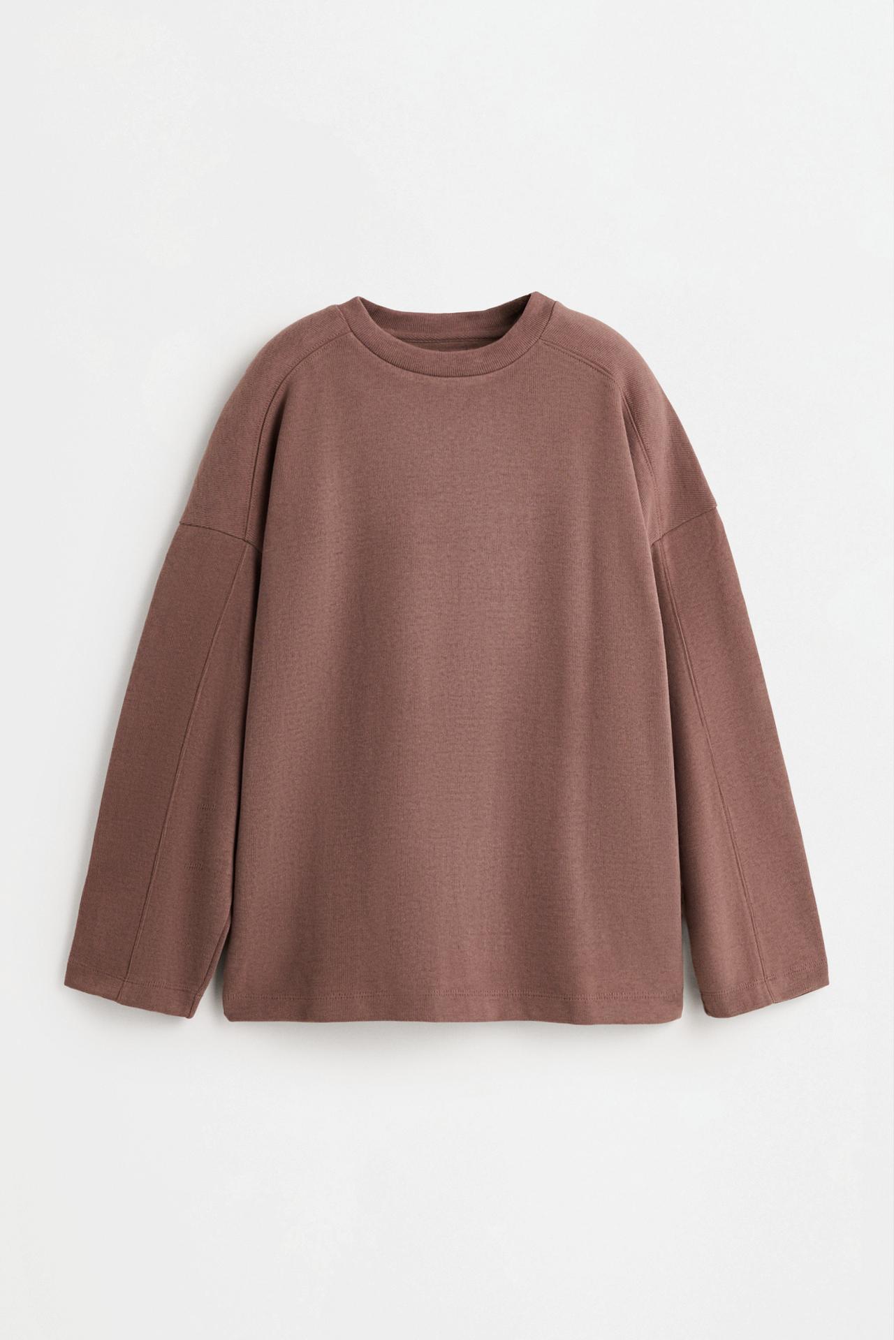 Loungewear sweatshirt — TAUPE BROWN