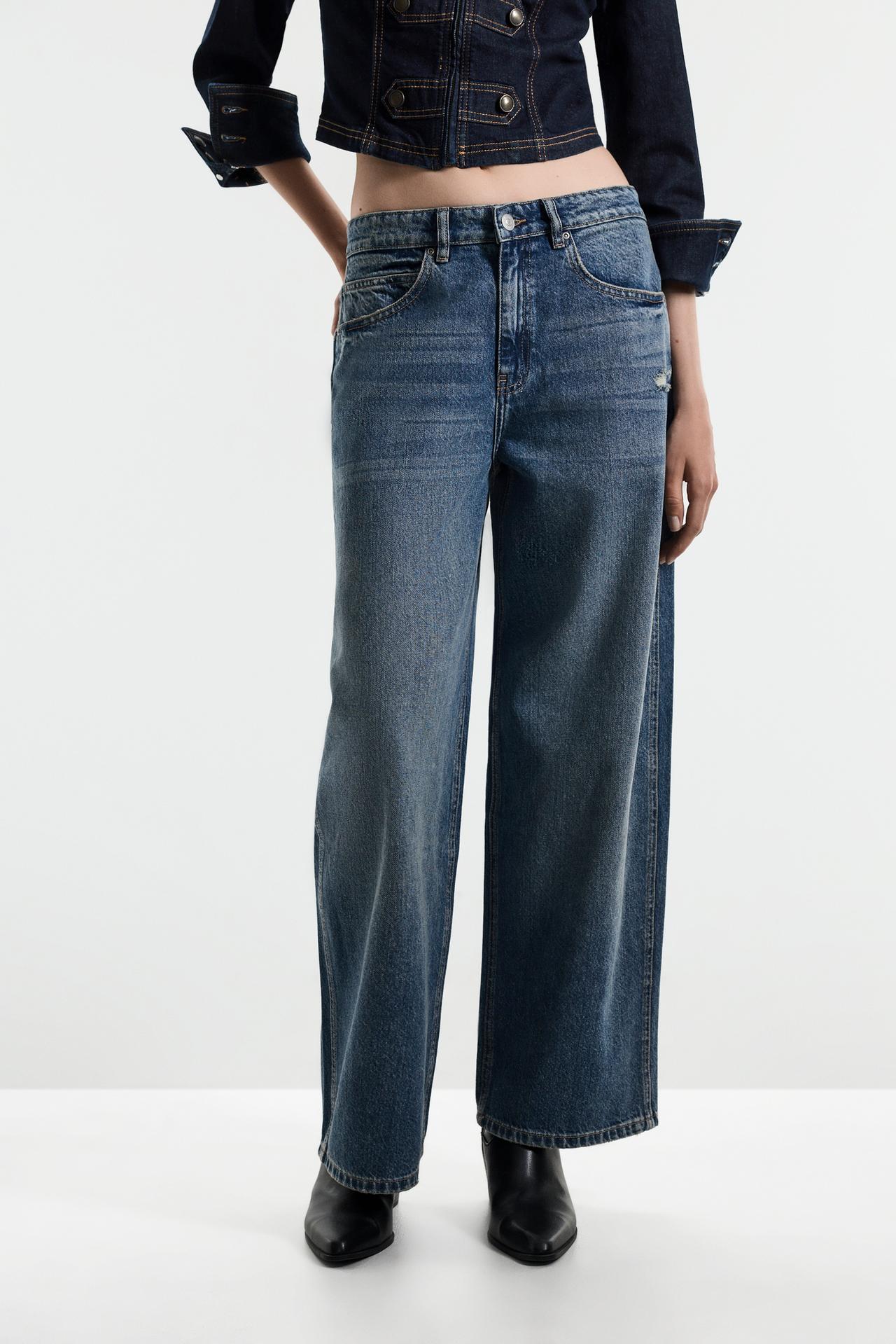 Distressed baggy jeans — PASTEL BLUE