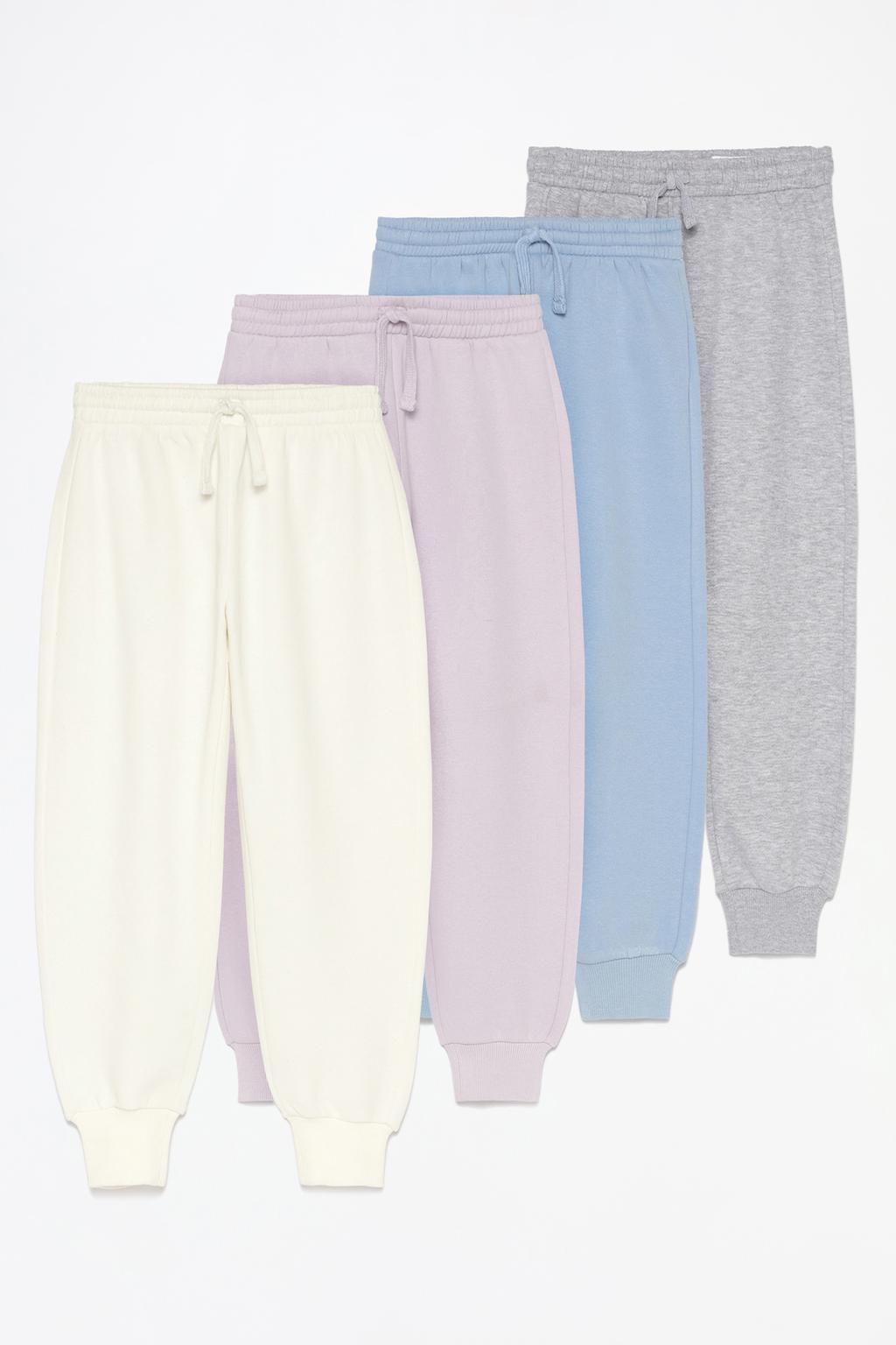 Pack of 4 basic plush trousers