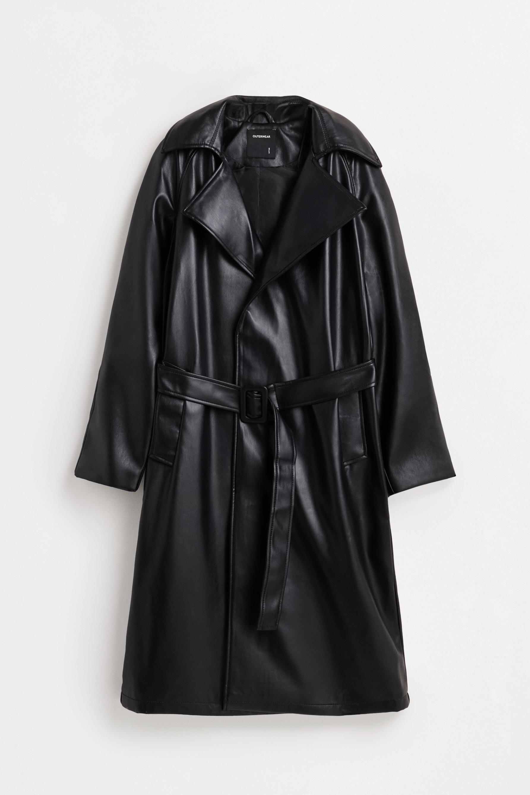Trench oversize efecto piel