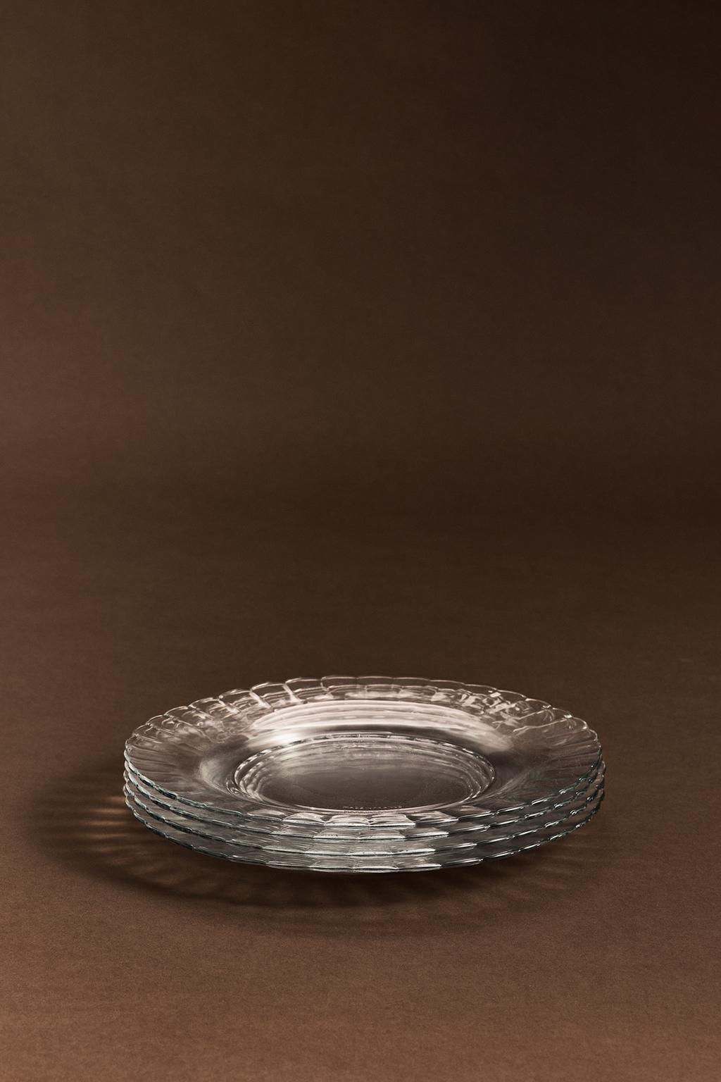 Pack of 4 Duralex® colored glass dessert plates 21 cm