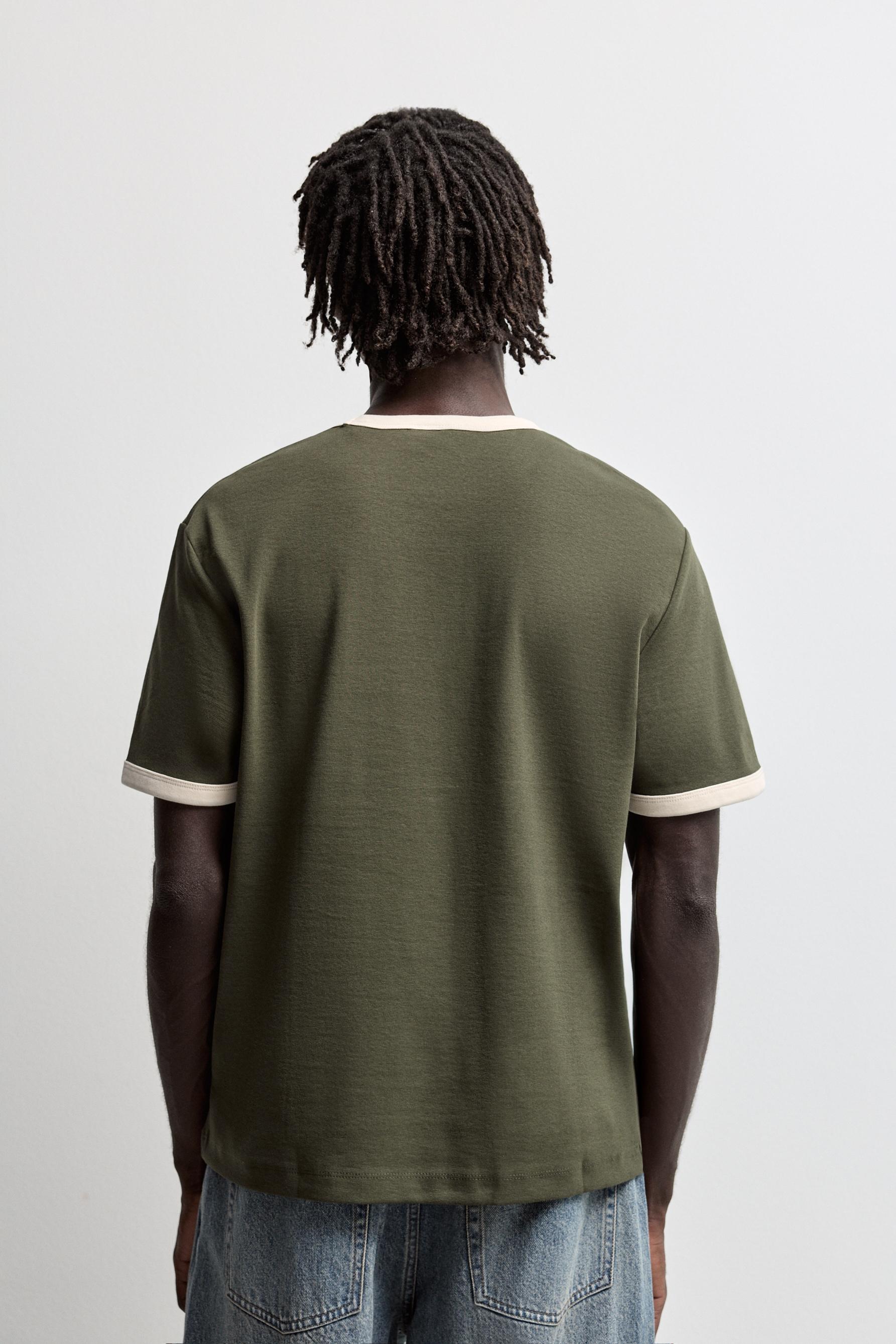 Contrast T-shirt — PALE GREEN