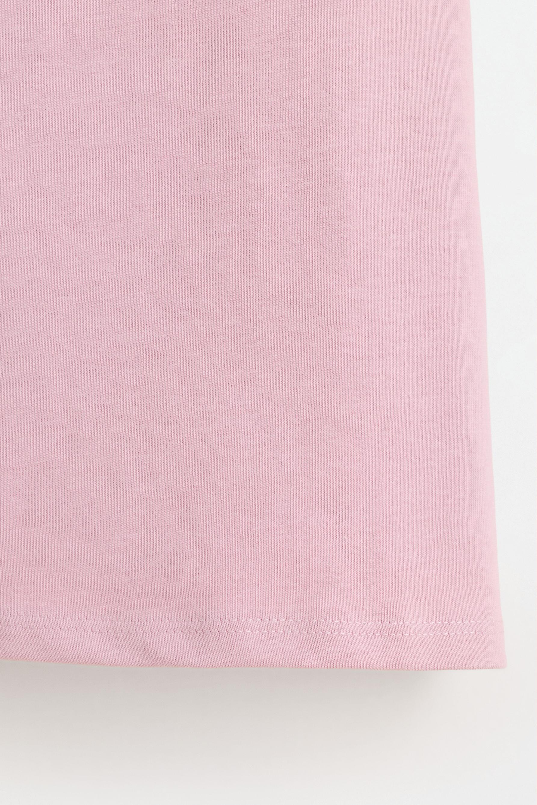 Heavy jersey ruffled T-shirt — PALE MAUVE