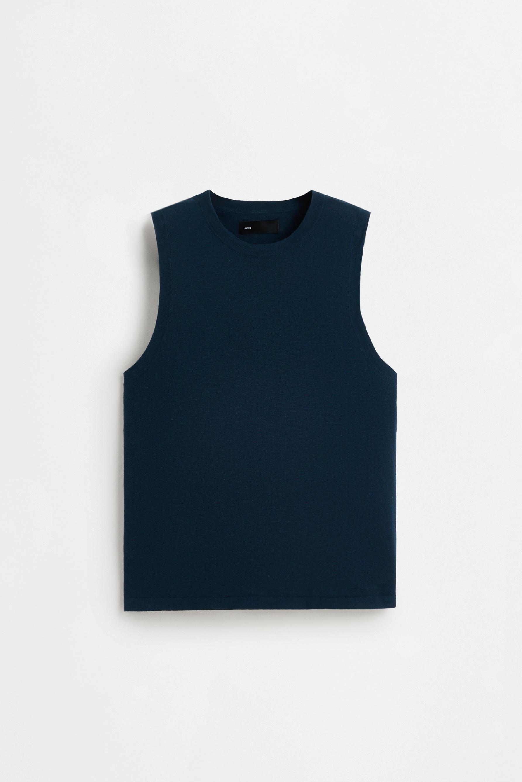 Knit tank top — NAVY