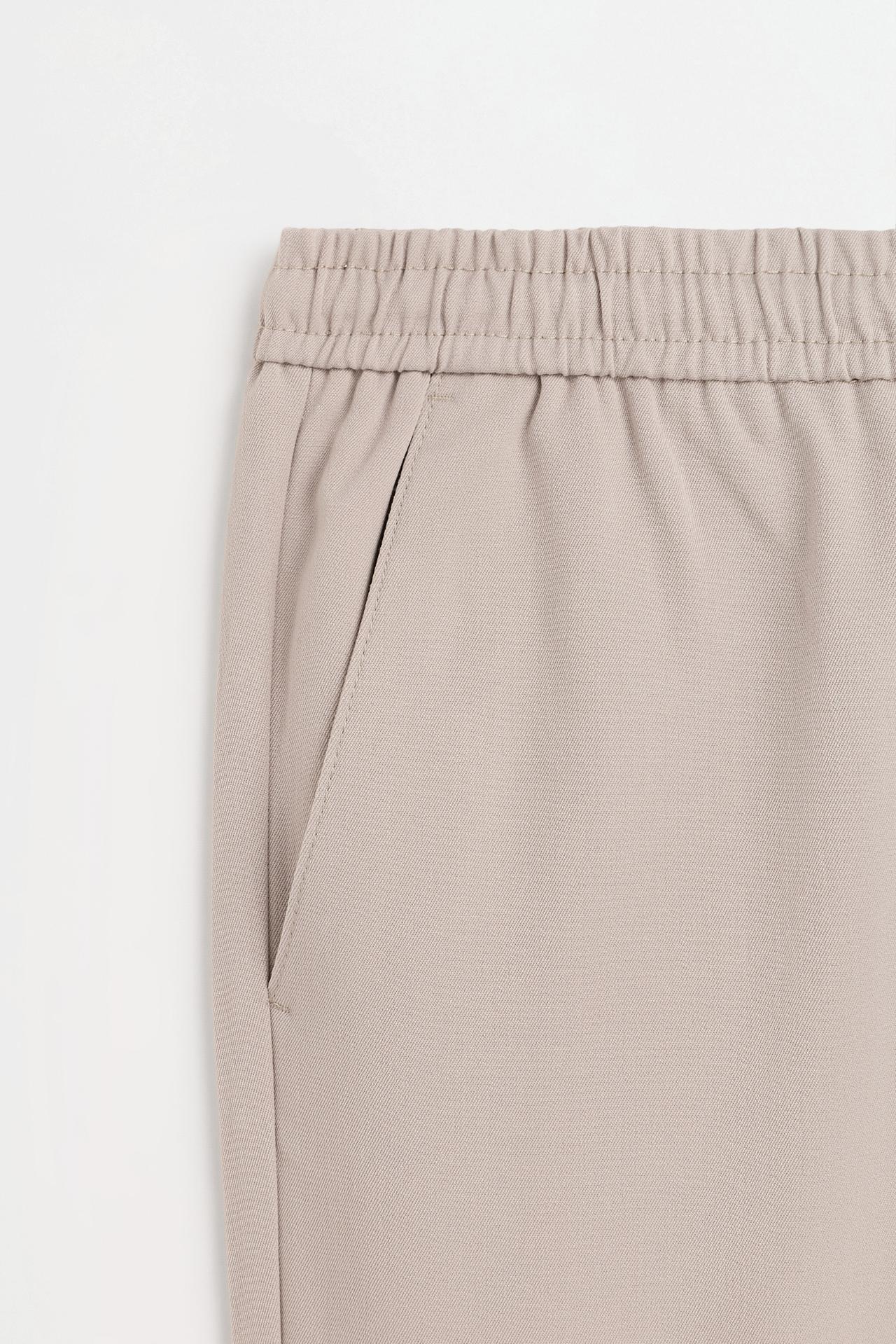 Slim fit tailored joggers — BEIGE