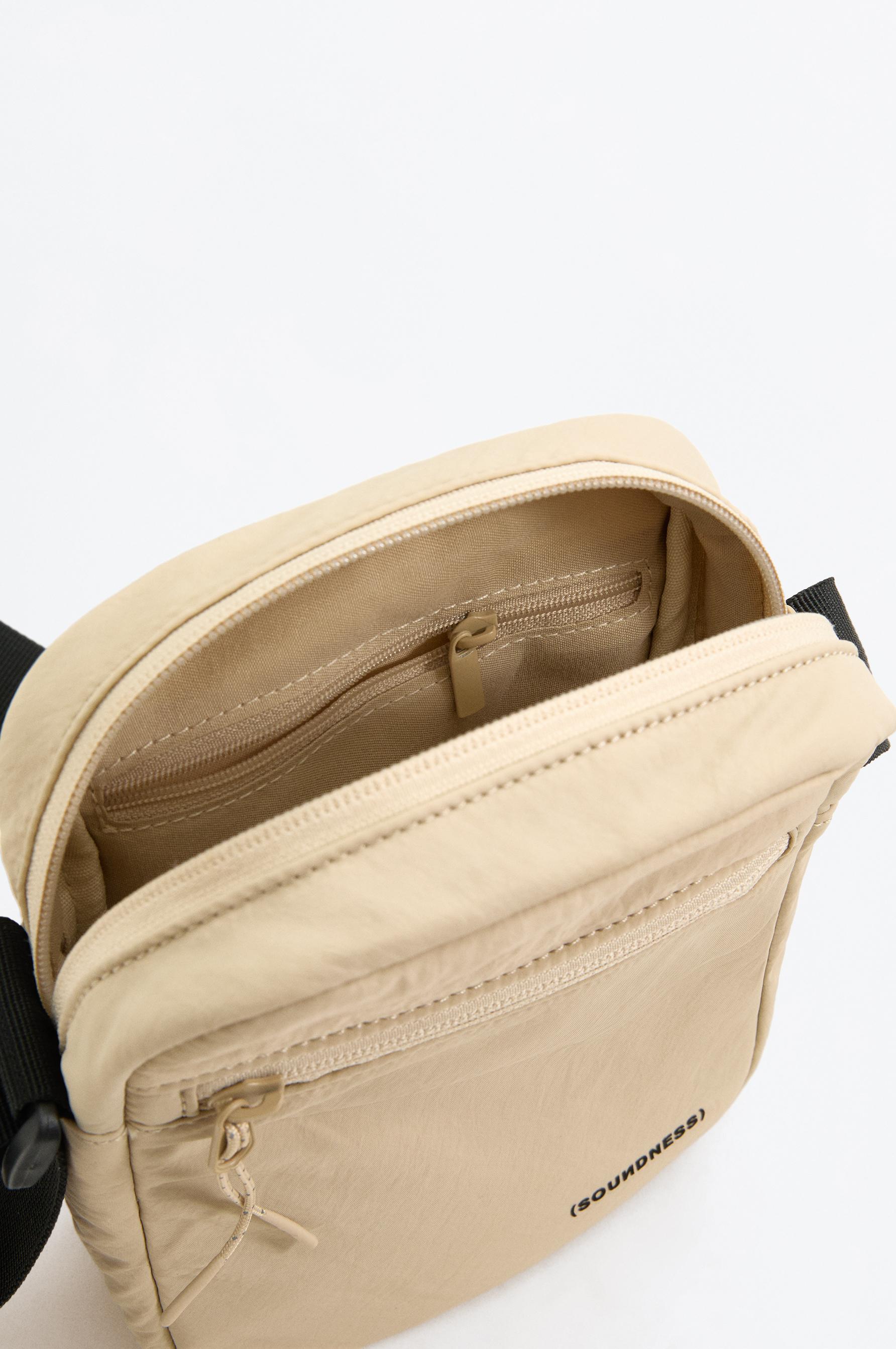 Soundness Nylon Crossbody Bag — BEIGE