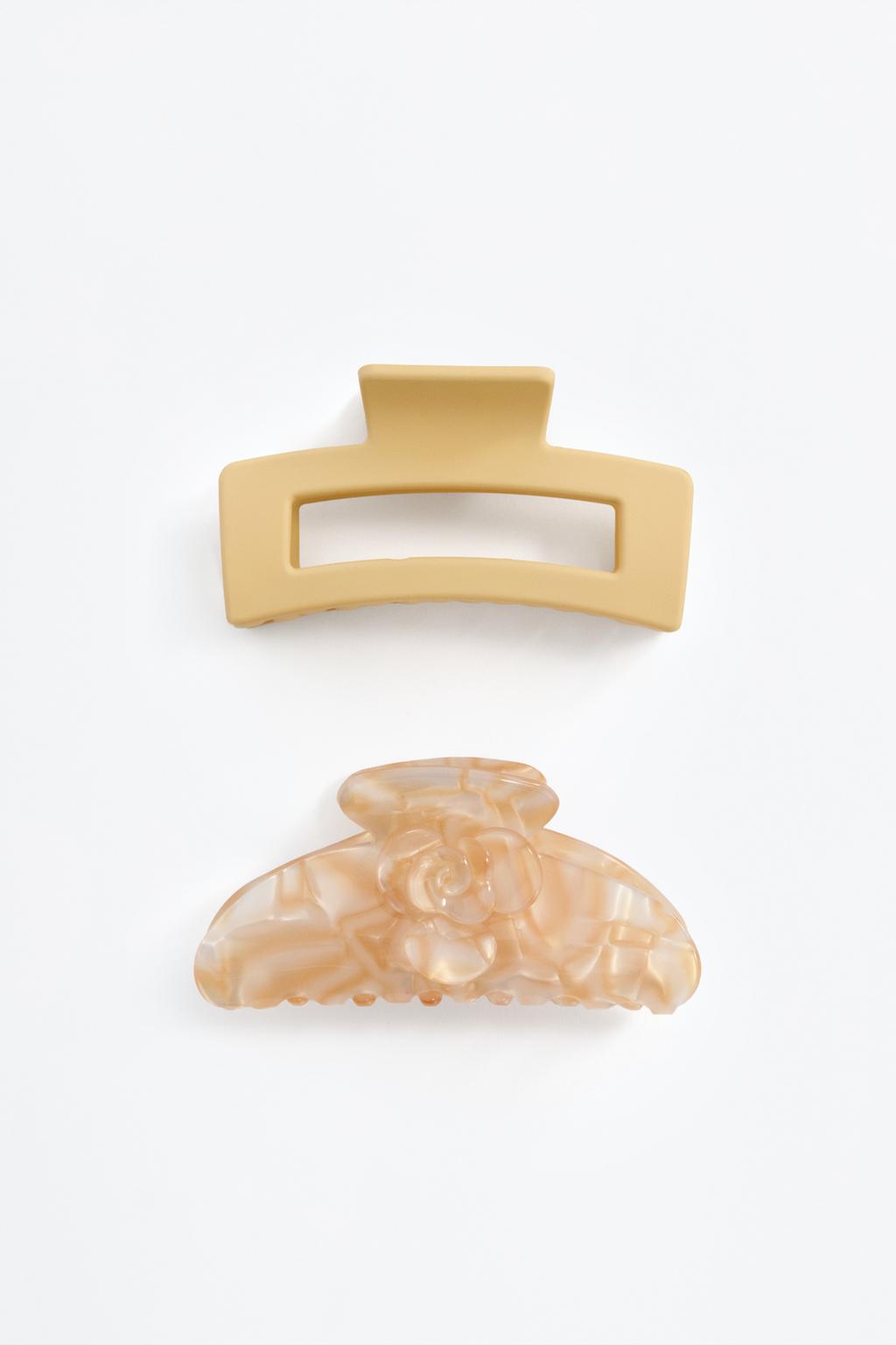 Pack of 2 contrast hair clips