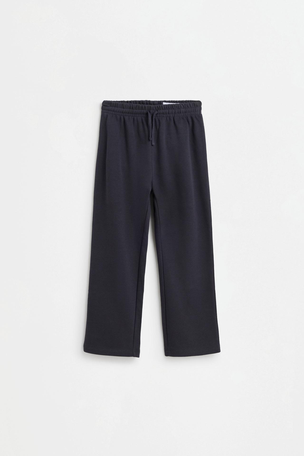 Straight plush trousers — ANTHRACITE GREY
