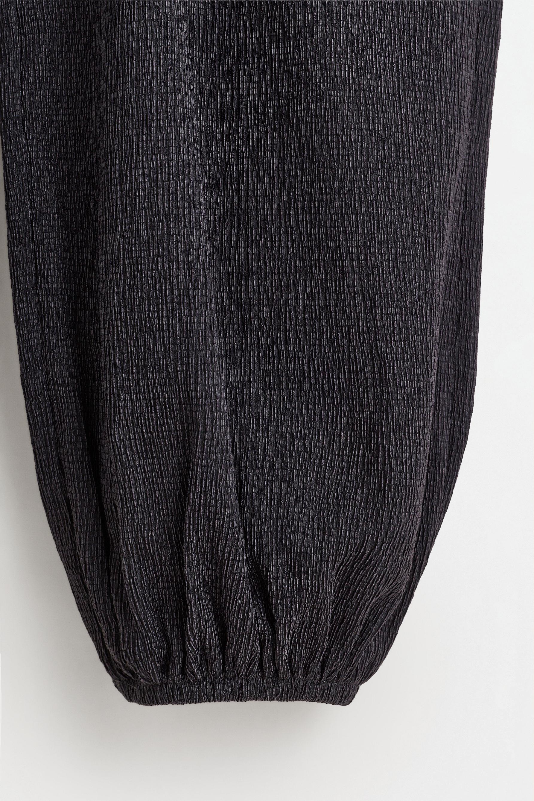 Crepe sarouel trousers — ANTHRACITE GREY