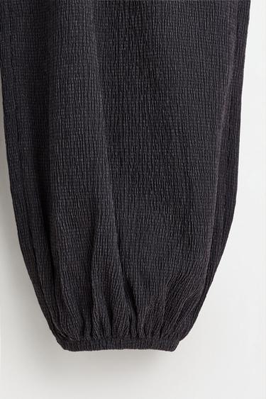 Crepe sarouel trousers — ANTHRACITE GREY 4
