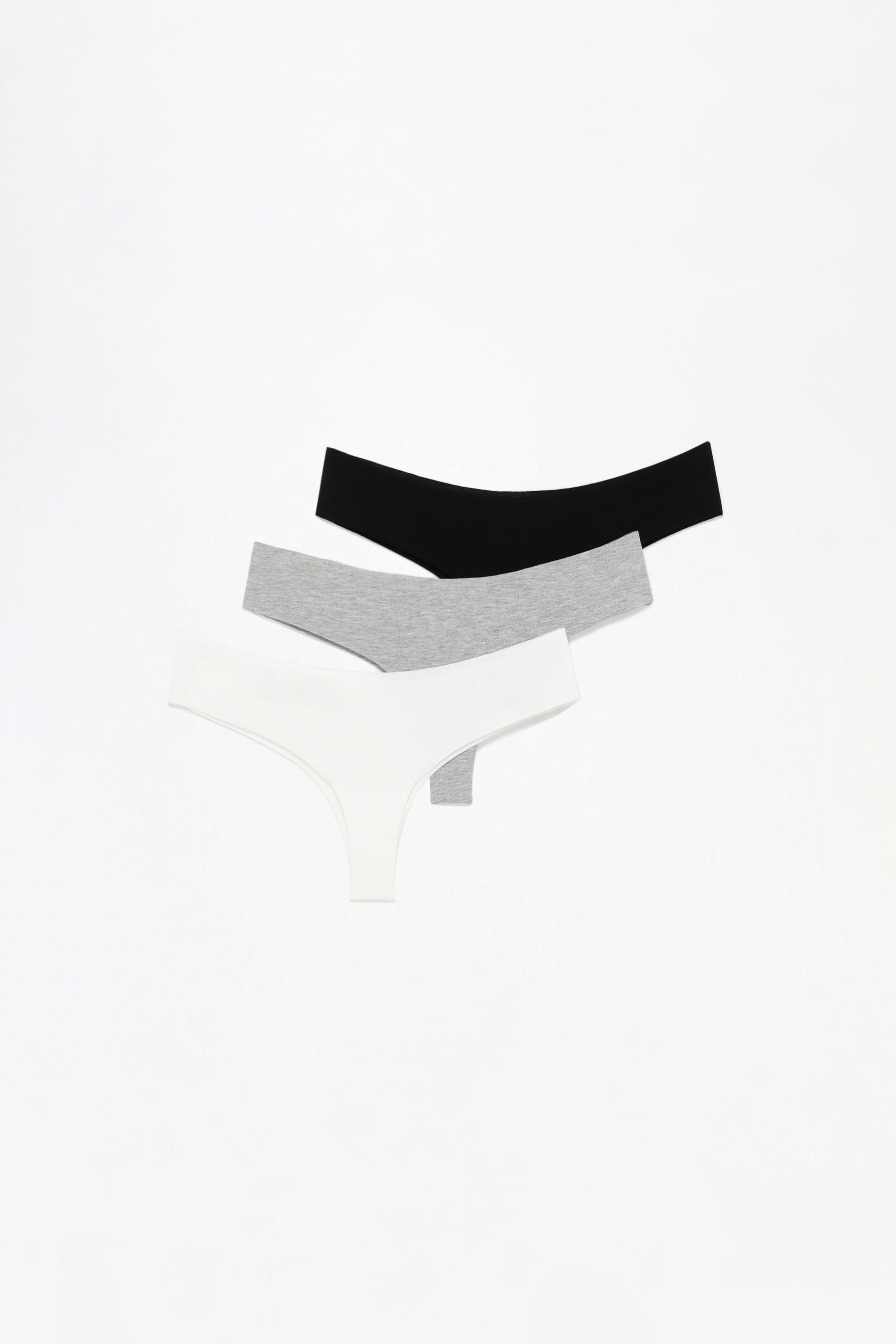 3-pack of cotton hipster briefs — GREY
