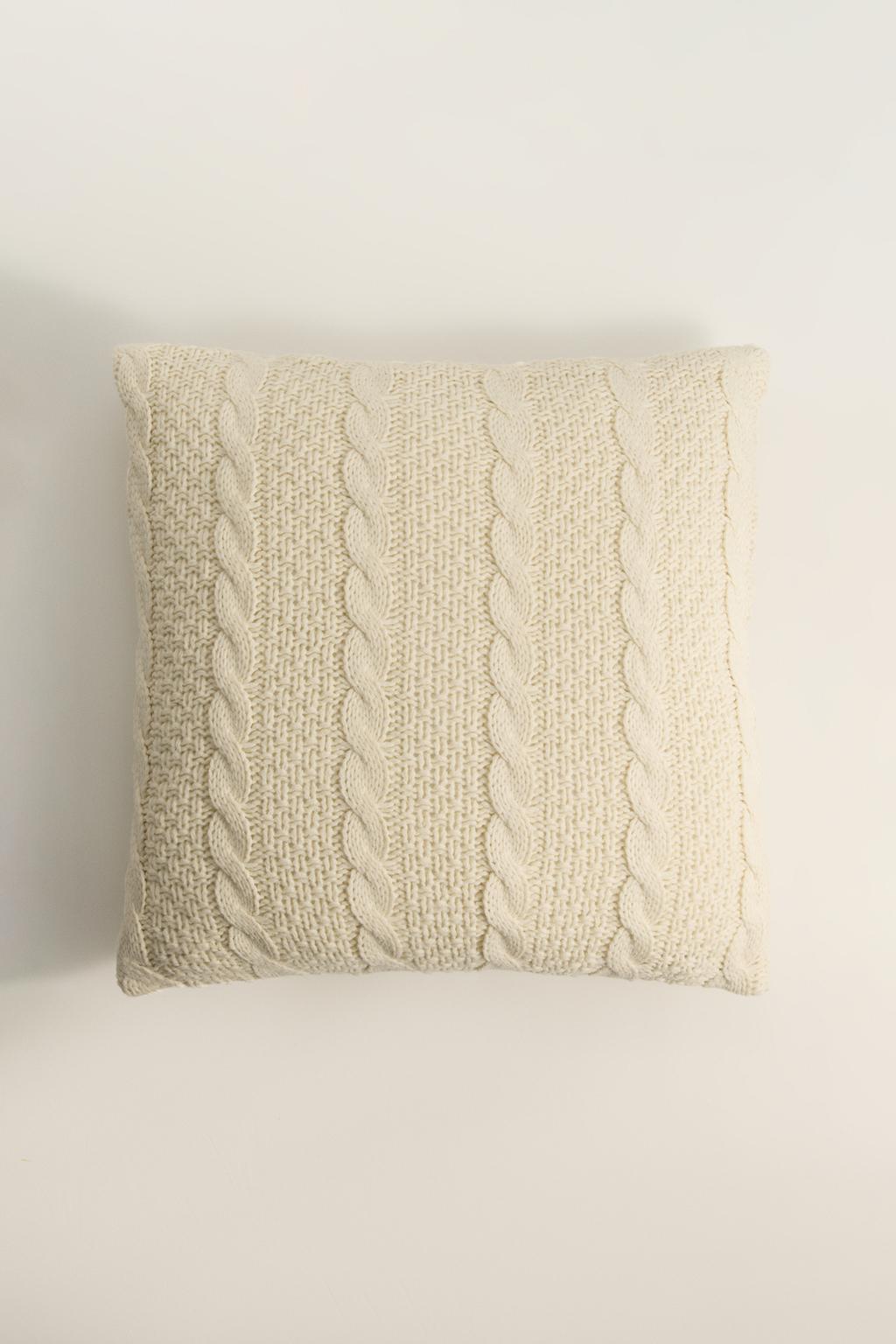 Funda cojín punto trenzado 50 x 50 cm