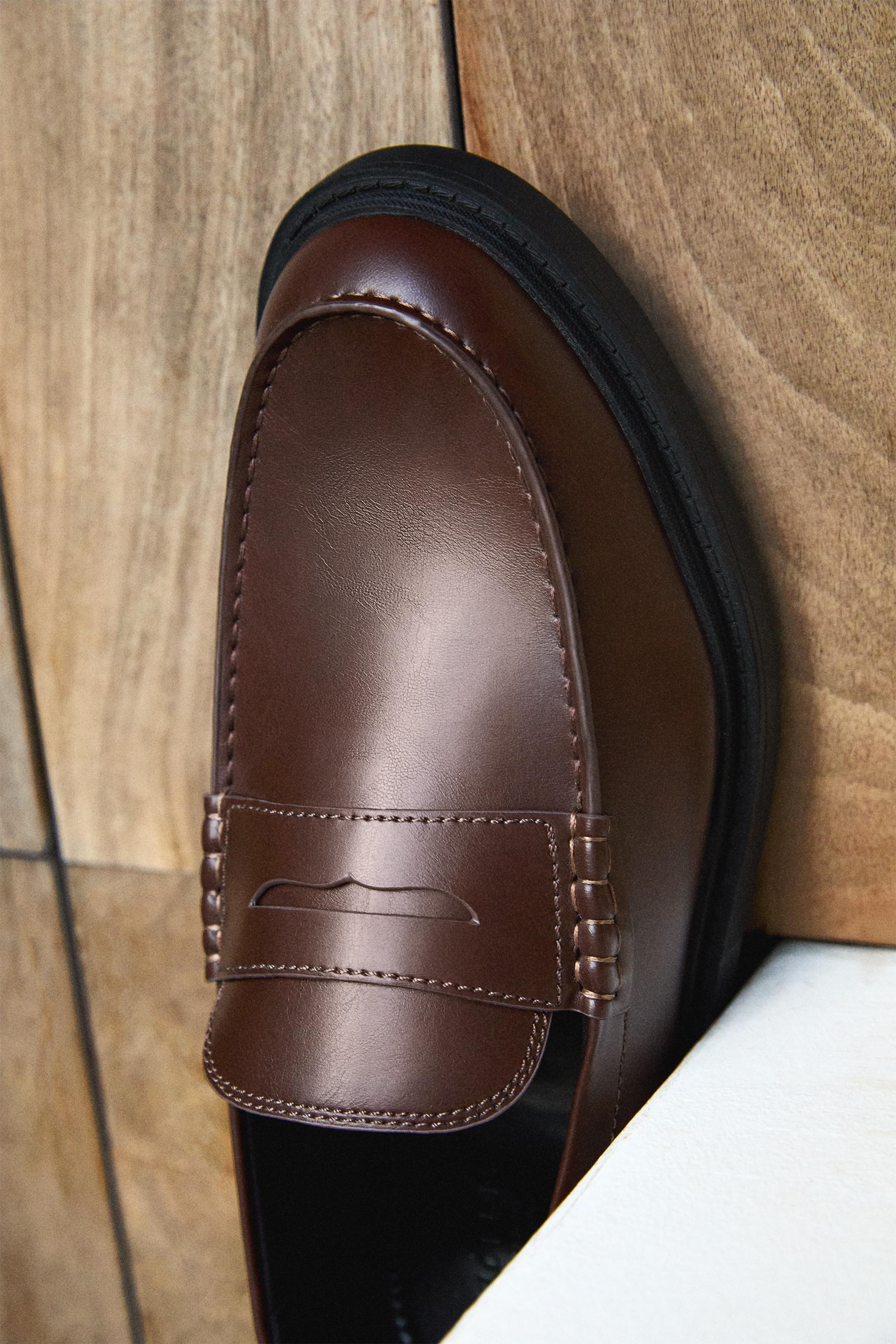 Tailored Penny Loafers — BROWN